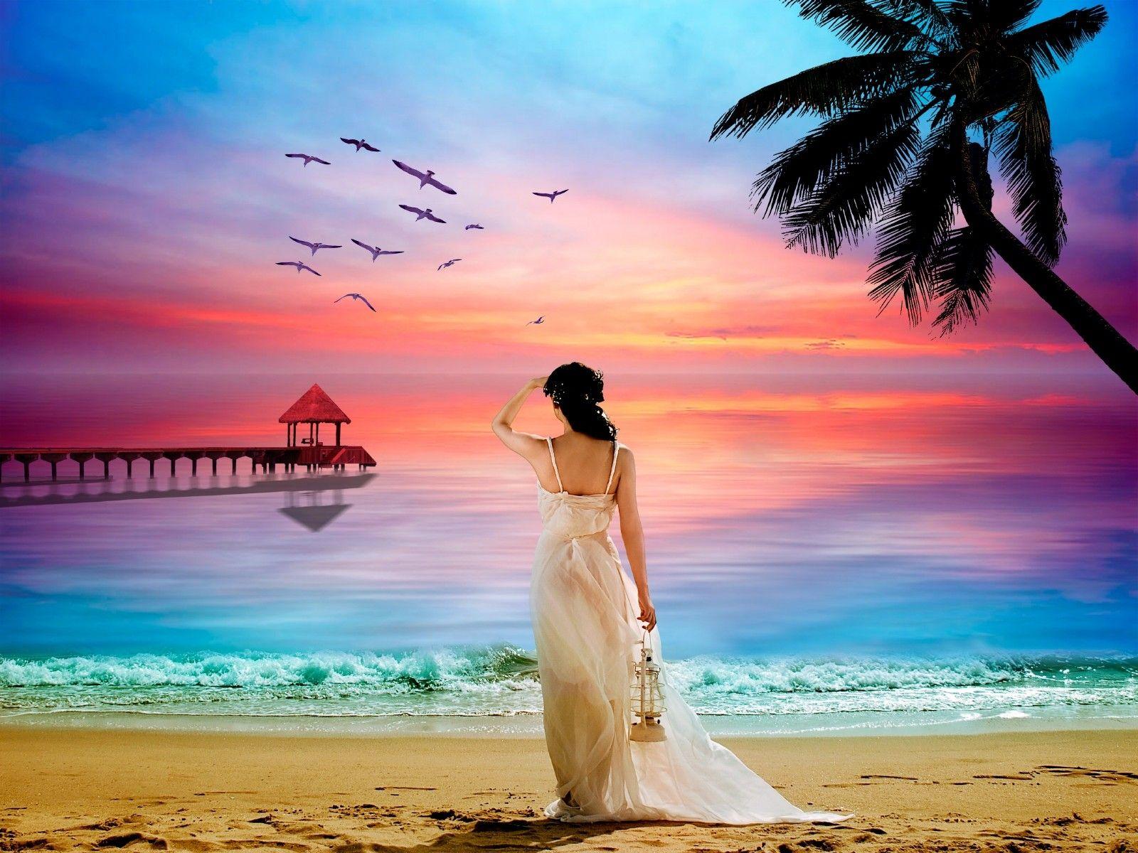 Romantic Beach Wallpaper