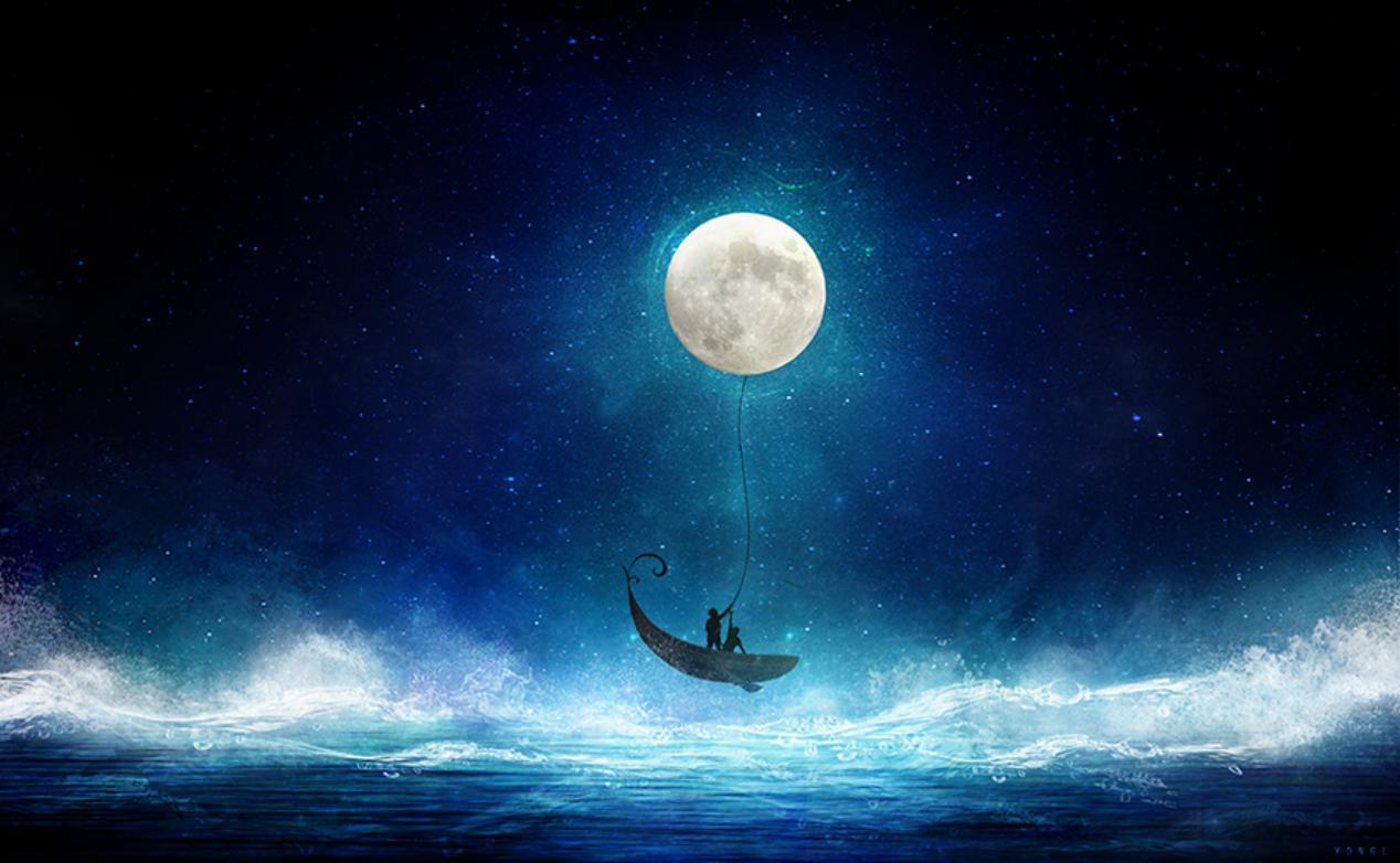 BLUE MOONLIGHT WALLPAPER - Wallpaper