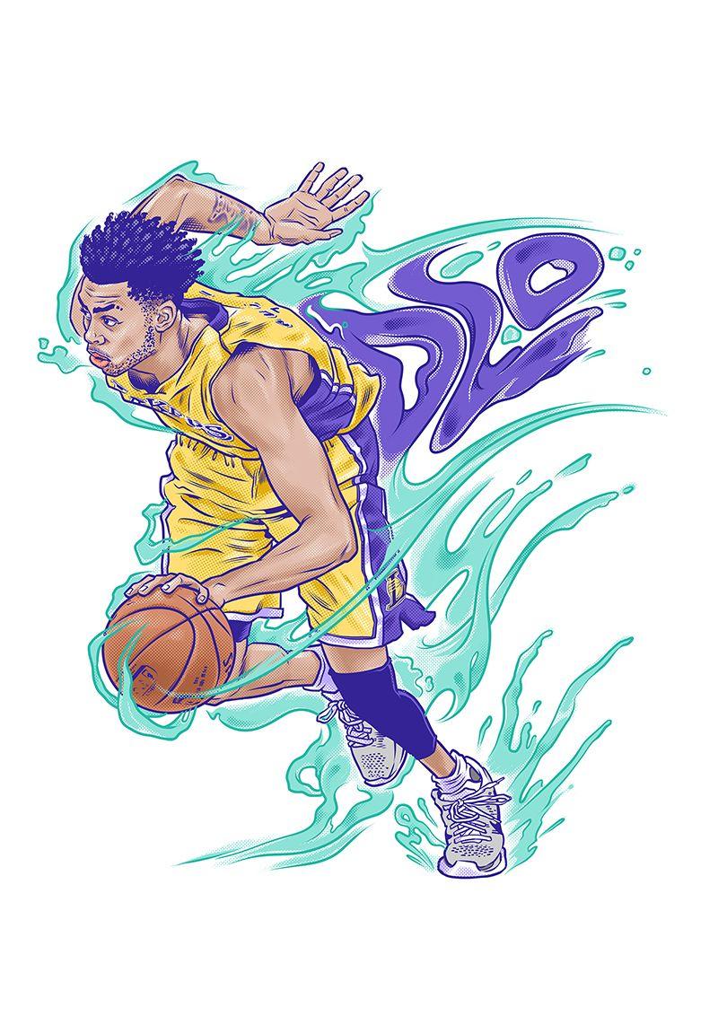 D'Angelo Russell 'DLoadingStep by Step' Animation. Nba basketball art, Basketball drawings, Nba art