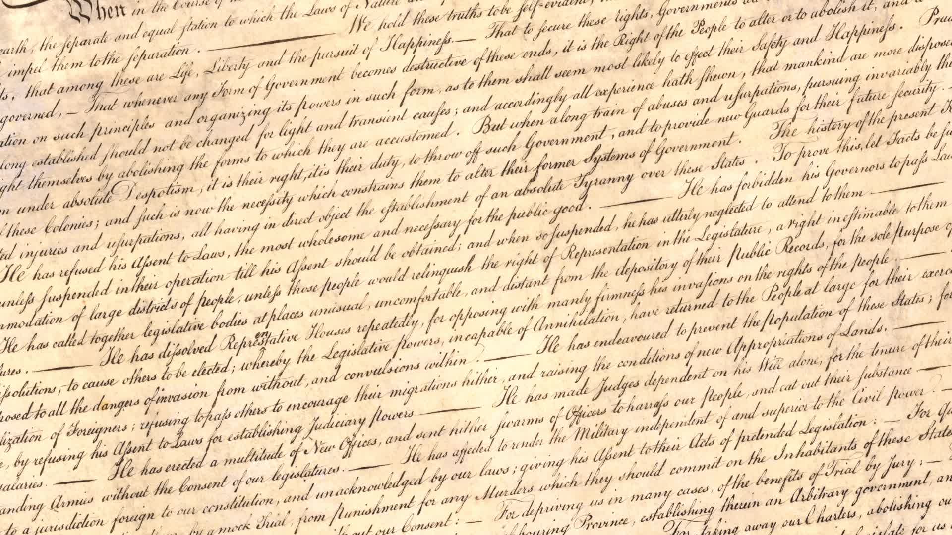 Declaration of Independence, Colonial Flag Footage