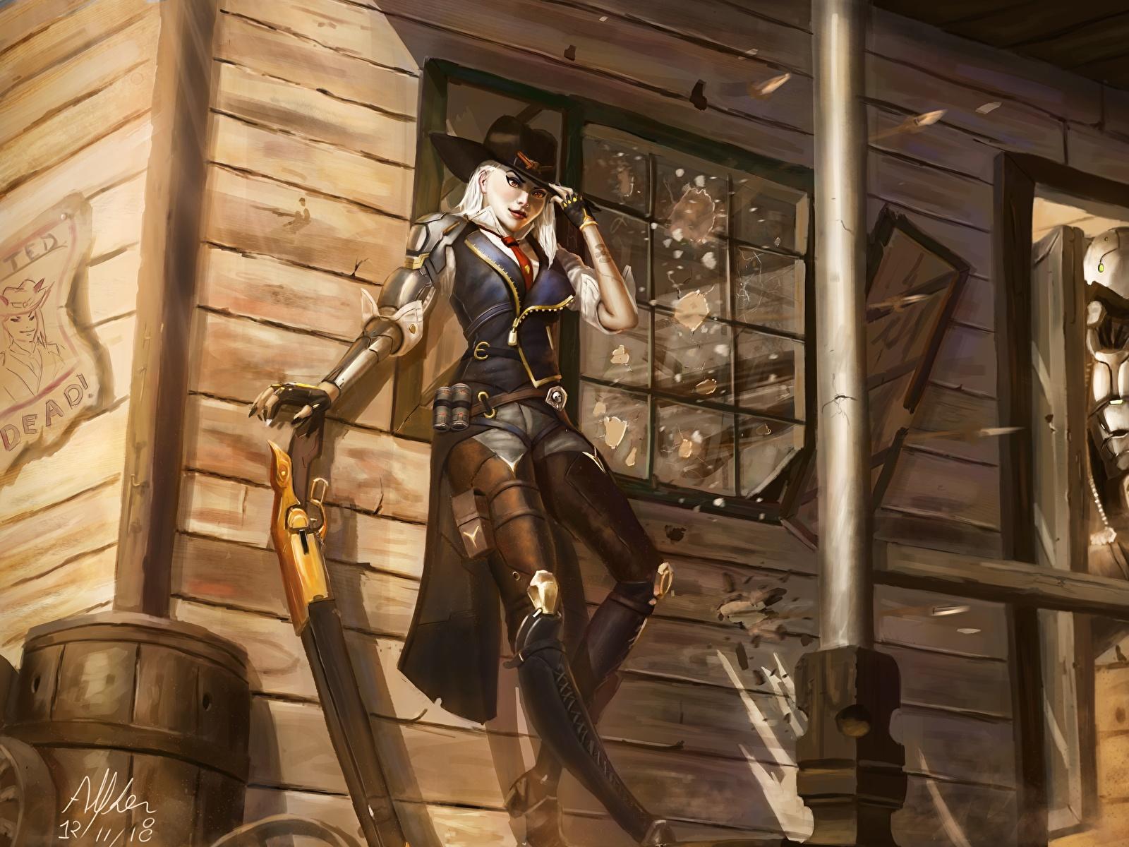 Wallpaper Overwatch Warriors ashe bob elizabeth caledonia 1600x1200