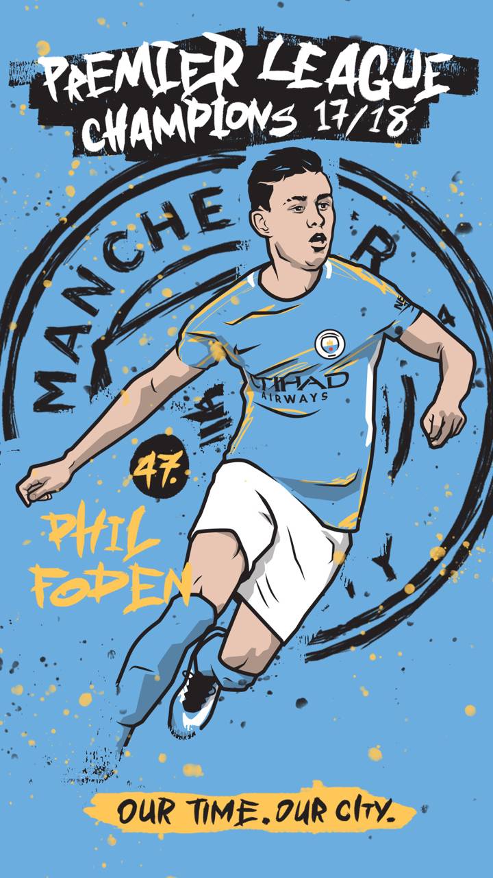 Manchester City star football player Phil Foden 2K wallpaper download