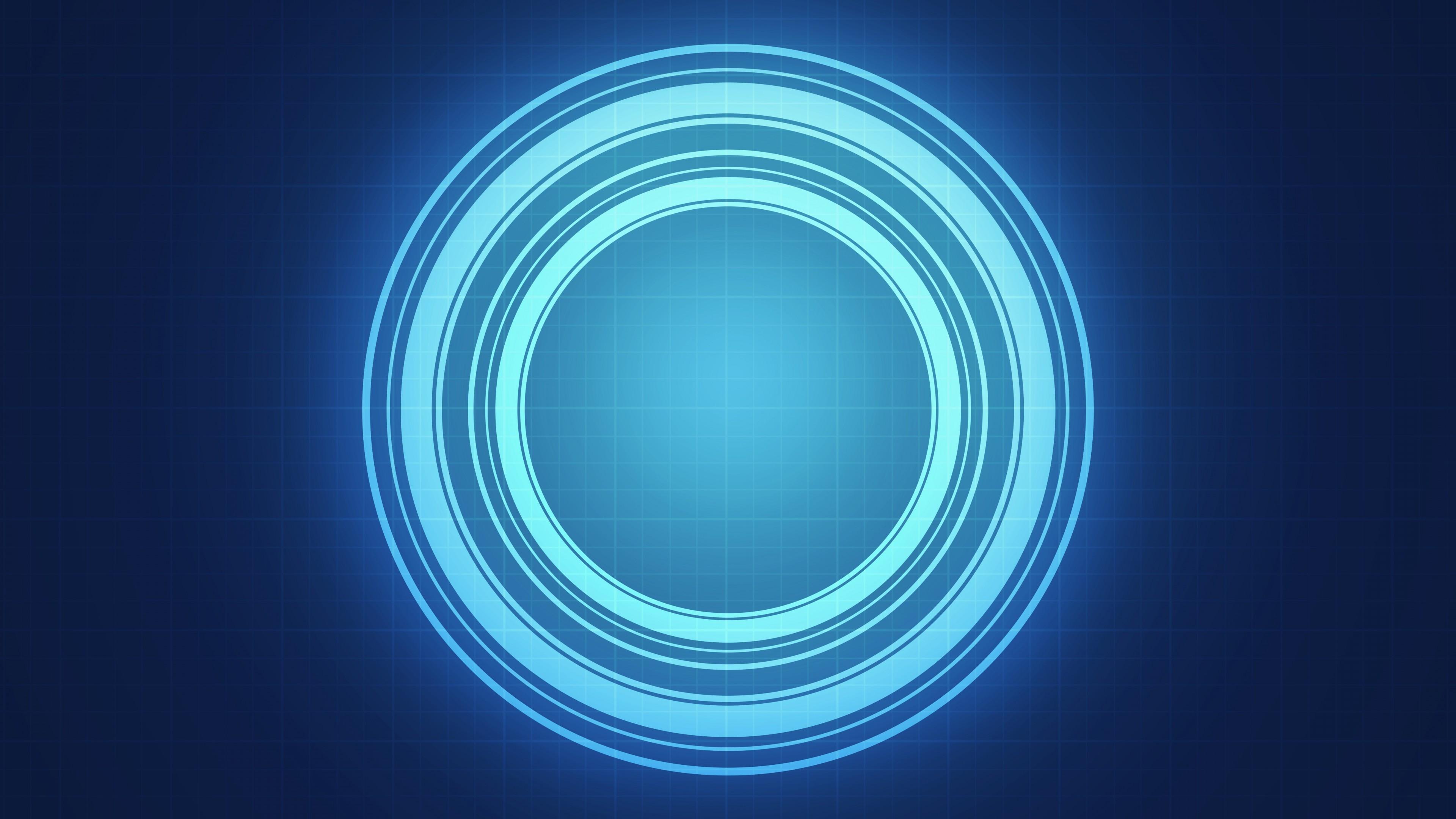 Wallpaper Blue circles, Grids, Blue, 4K, 8K, Abstract