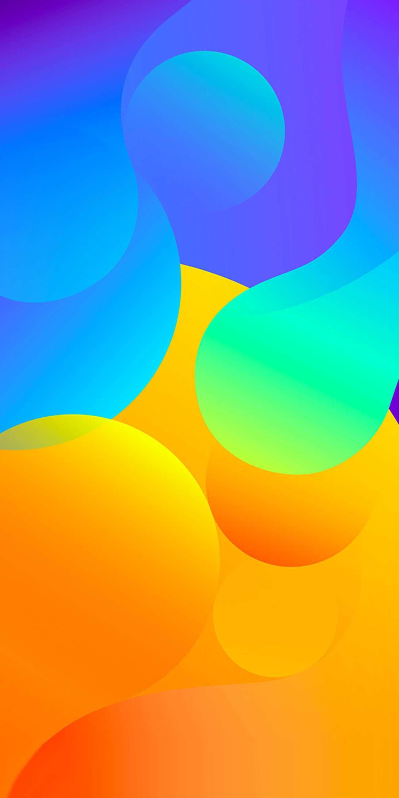 Colour Circles Abstract iPhone Wallpaper