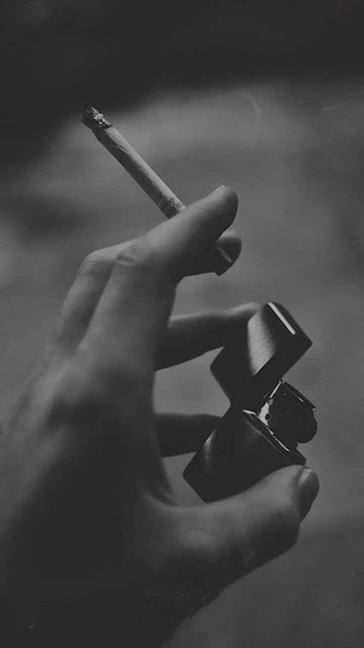 addicted. Smoking cigarettes