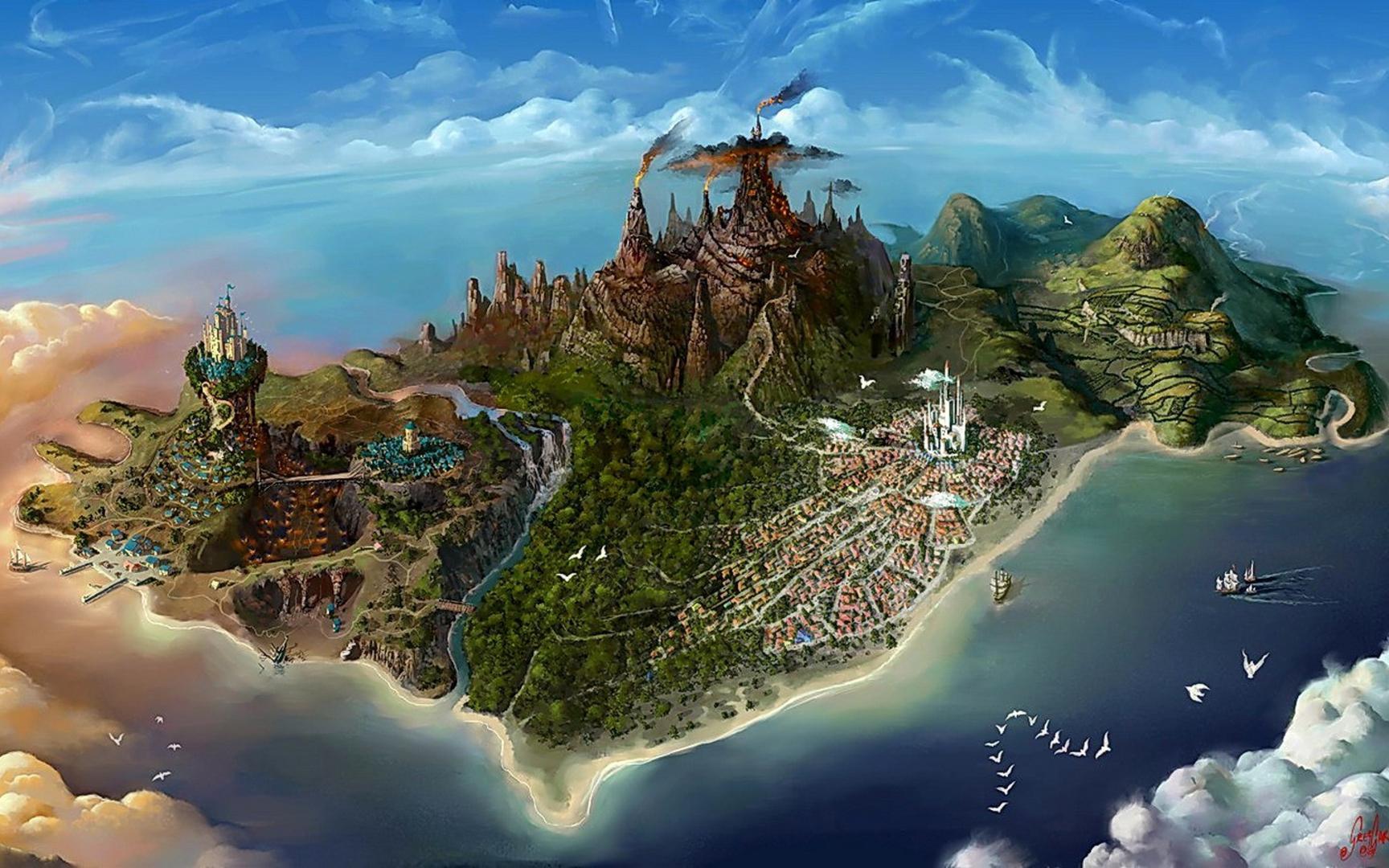Fantasy world 3. Королевство Синдрия. Королевство Синдрия дворец. Хай Бразил остров. Остров Авалон местонахождение.