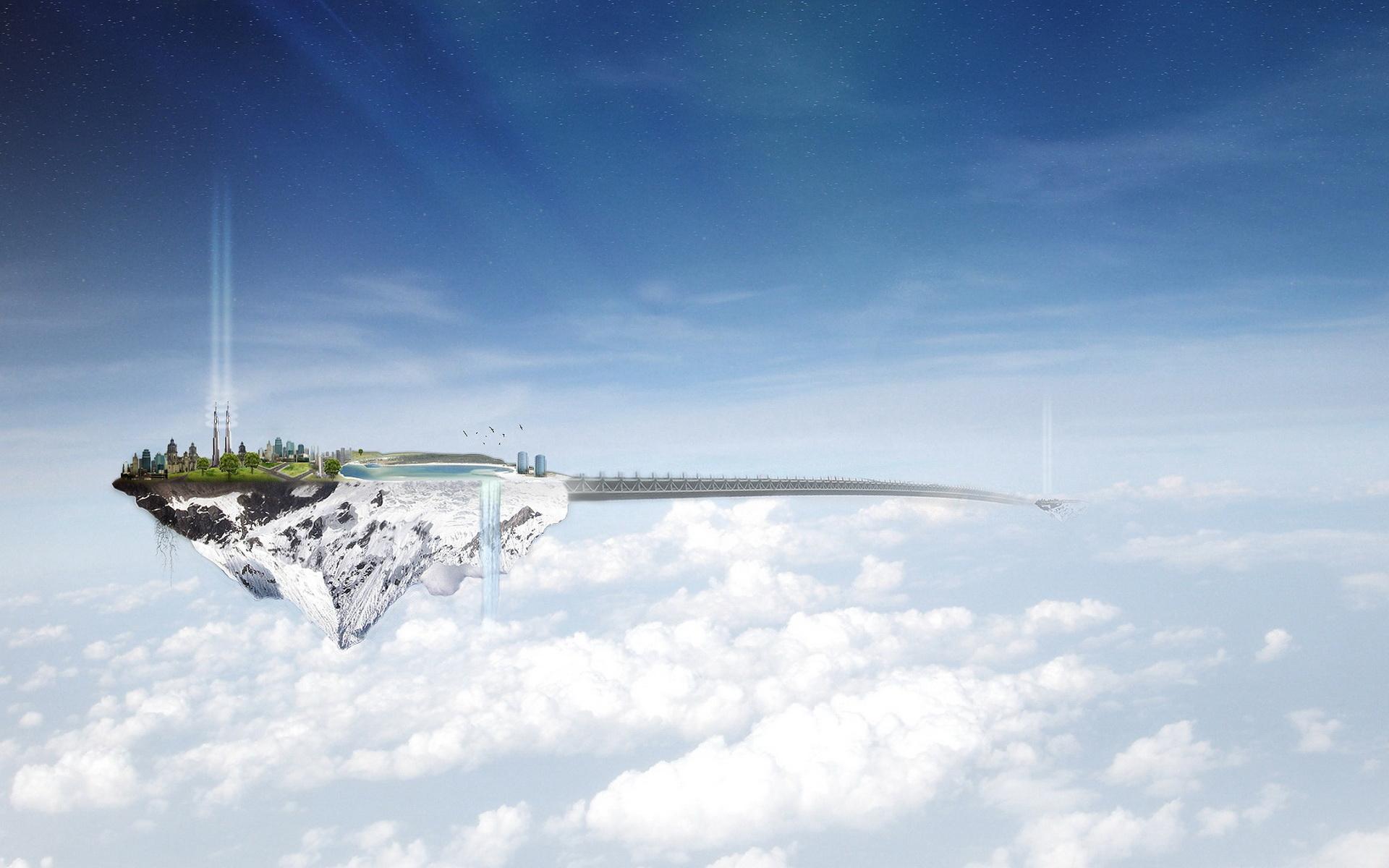 Fantasy Island In The Sky Widescreen Wallpaper. Wide Wallpaper.NET