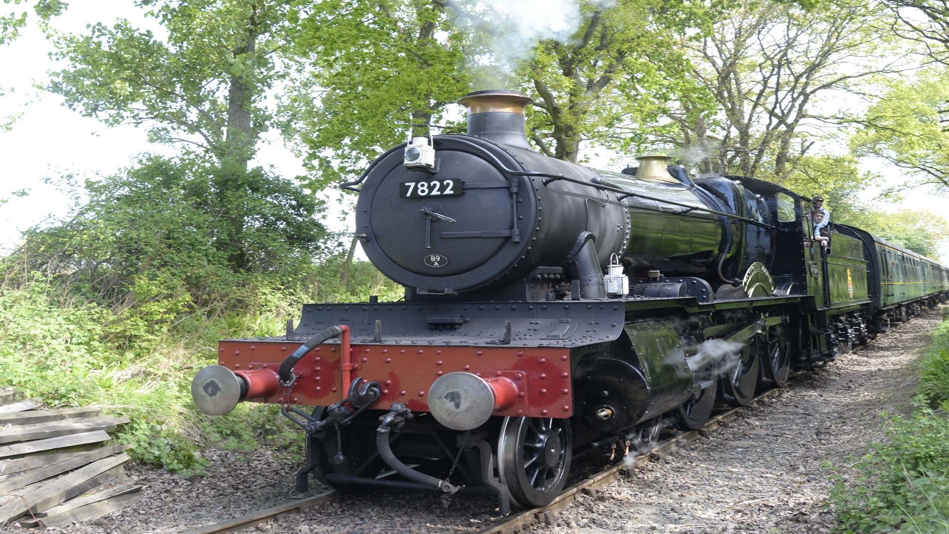 On loan steam train graces Tenterden's Kent & East Sussex Railway line