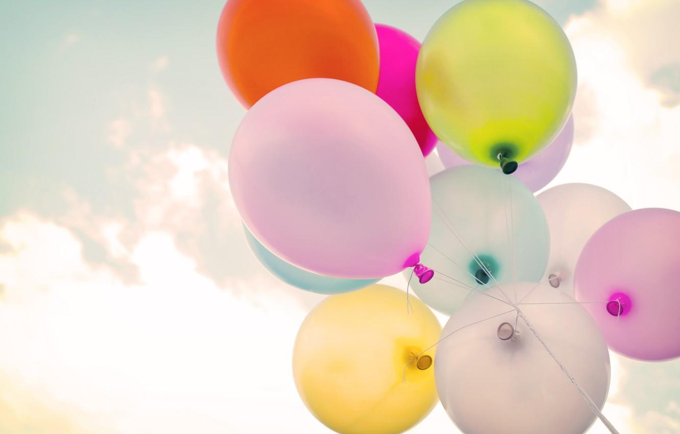 Wallpaper summer, the sun, happiness, balloons, stay, colorful