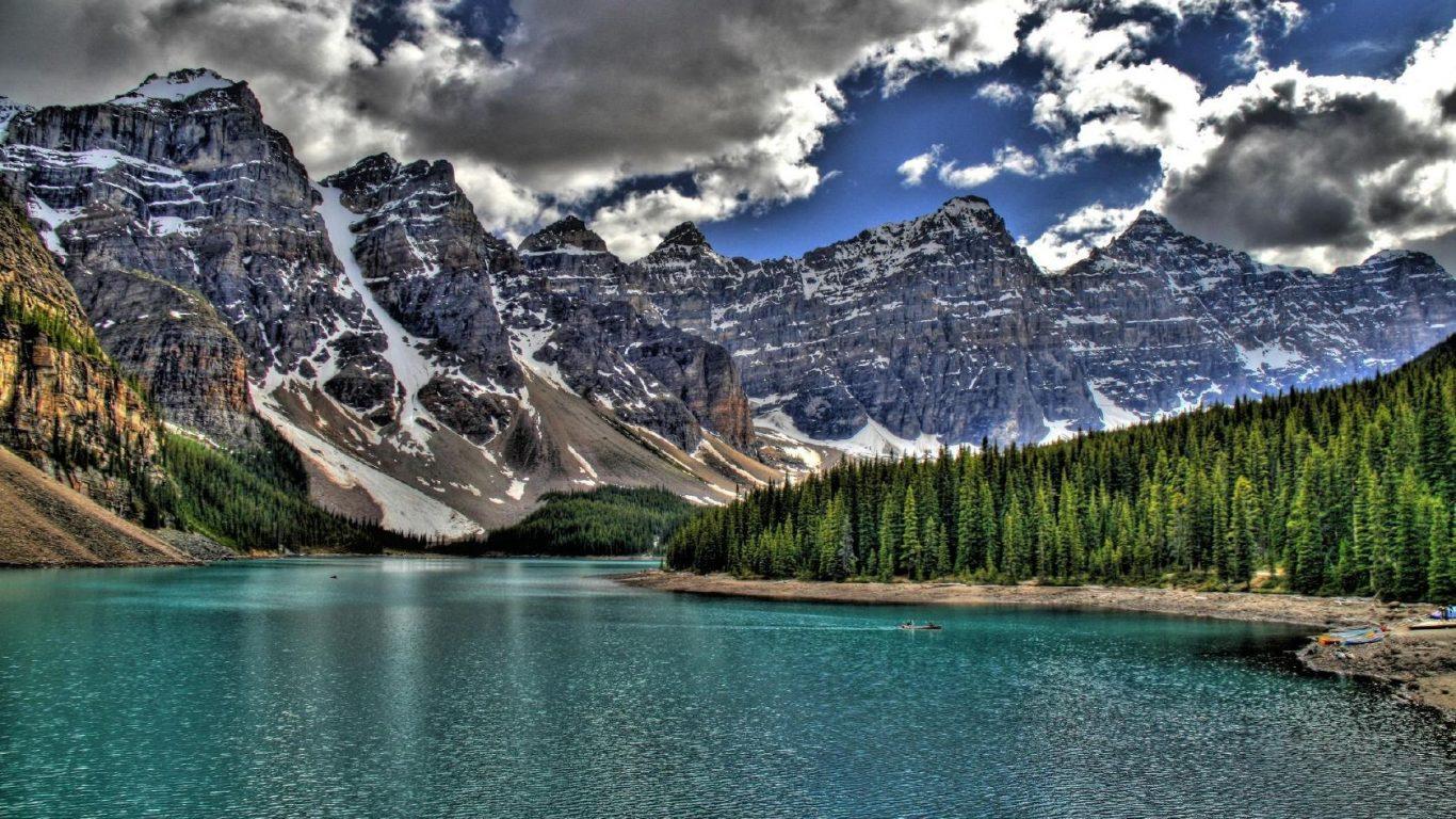 Lakes: Unbelieveably Blue Serene Moraine Lake Banff National Park HD