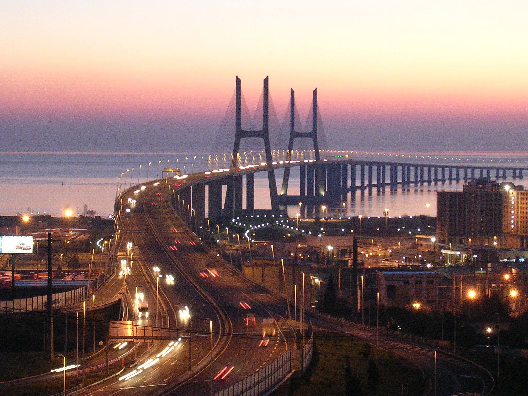 Vasco da Gama Bridge Wallpaper 14 X 1536