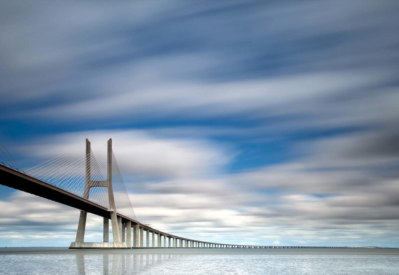 Vasco Da Gama Bridge Wall Paper Mural