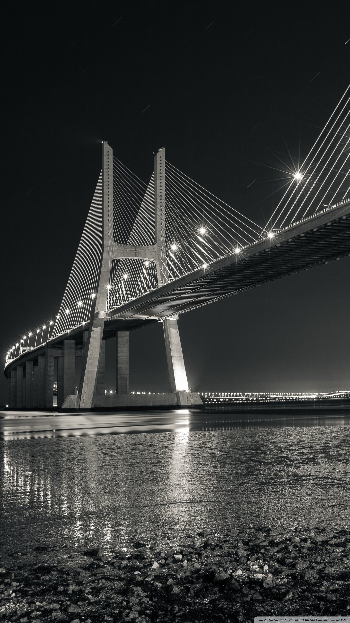 Vasco Da Gama Bridge Black and White Photography ❤ 4K HD Desktop