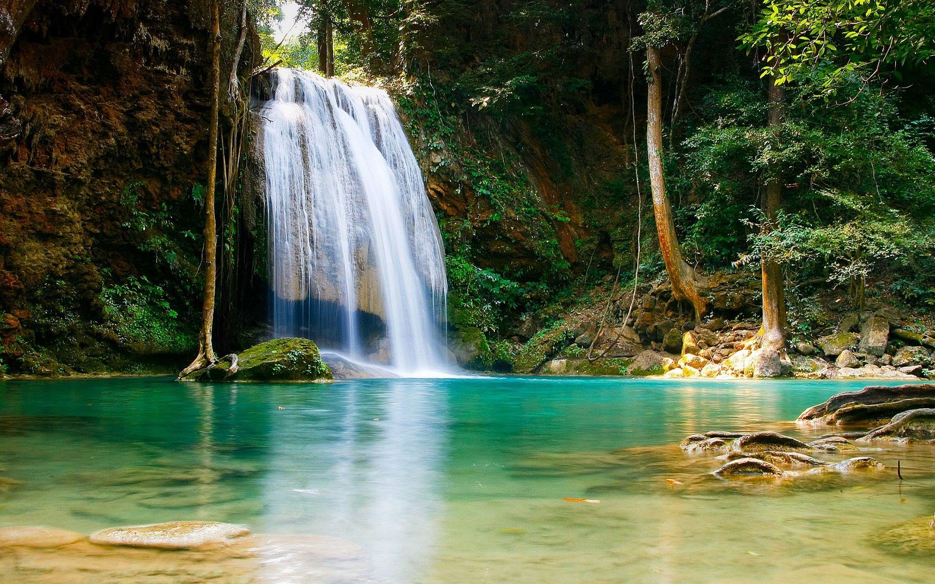 Group of Waterfall Nature Full