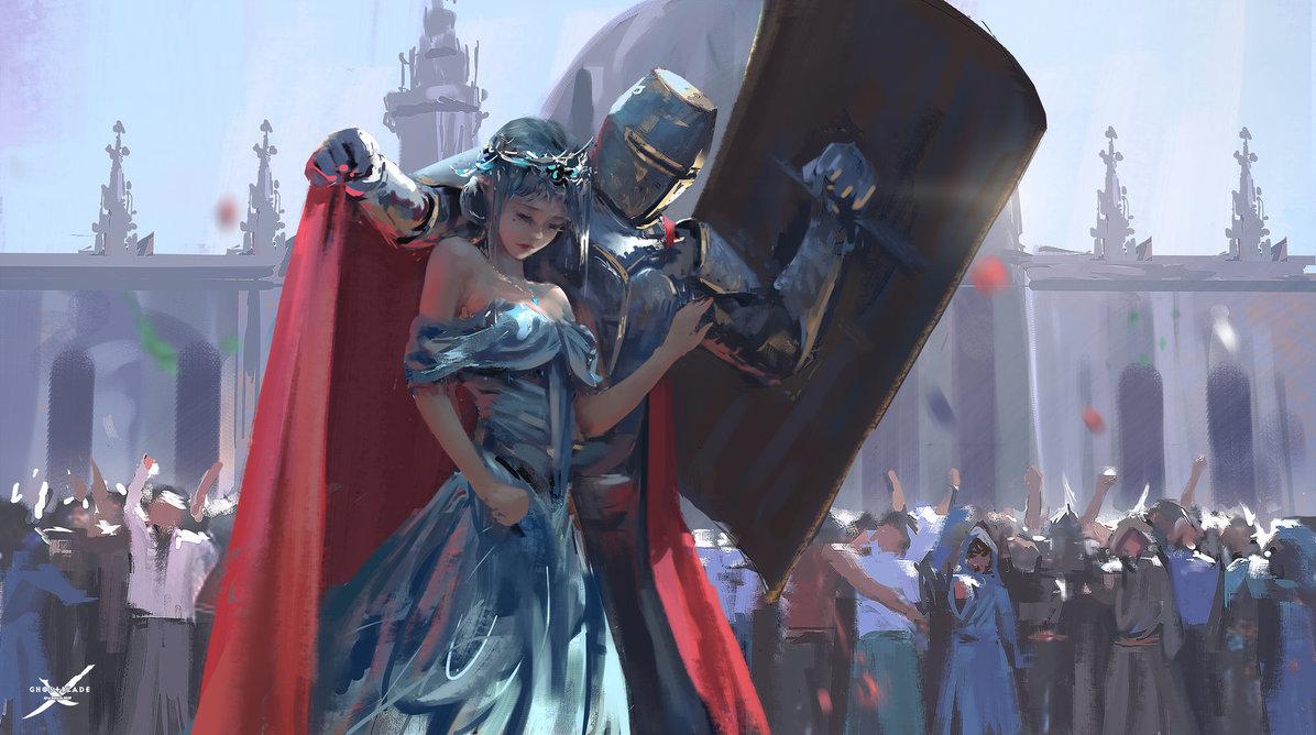 Knight Protecting Princess