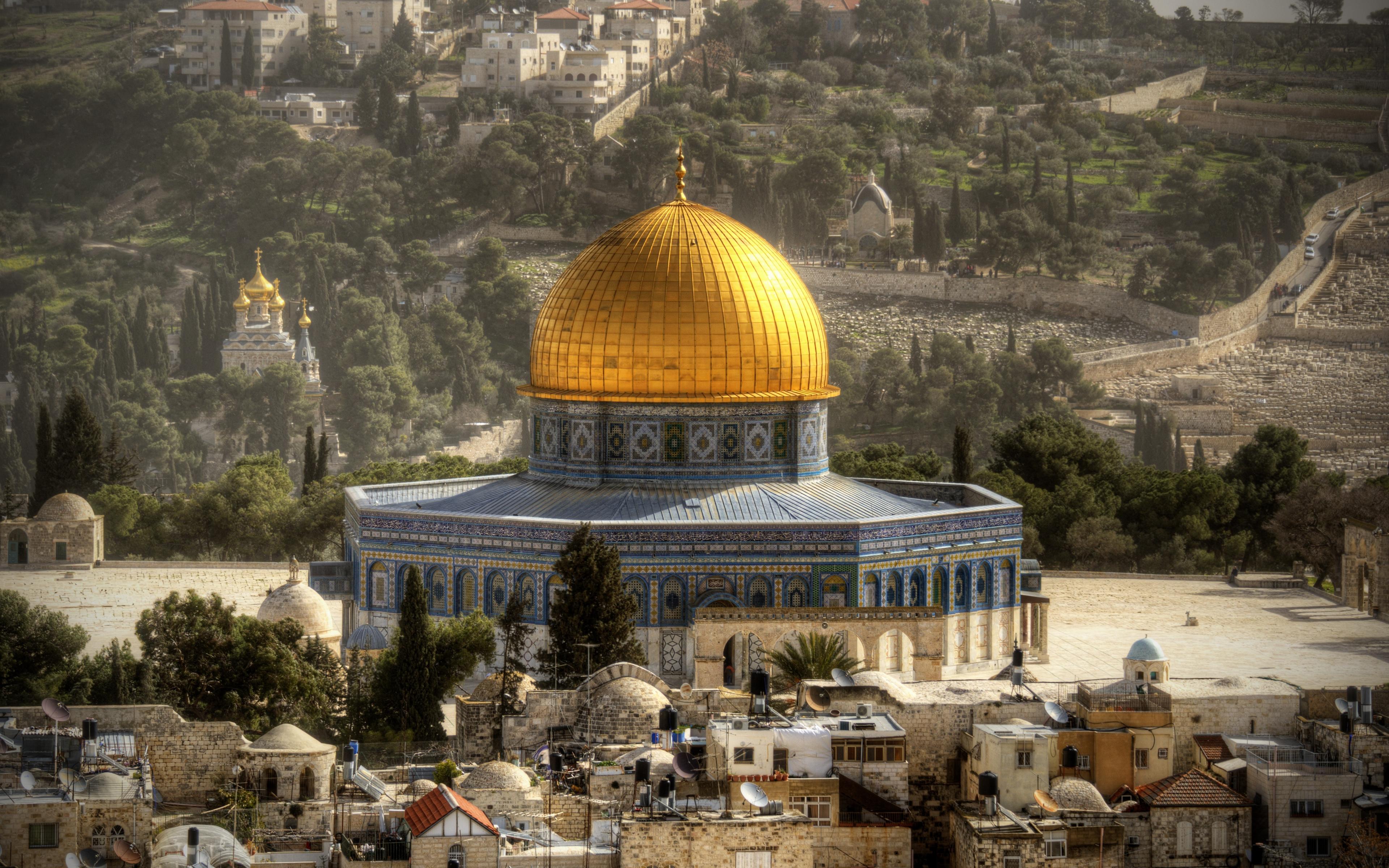 Download wallpaper Temple Mount, 4k, Israeli landmarks, Haram esh
