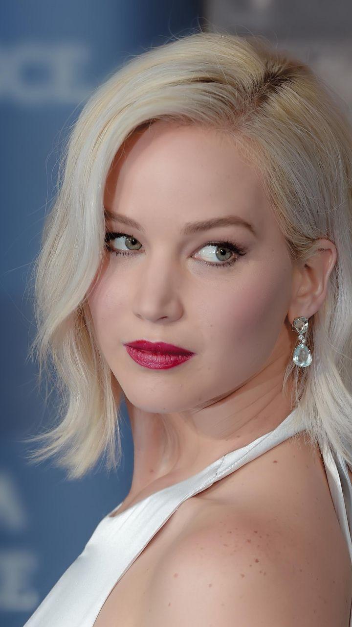 Jennifer Lawrence, red lips, celebrity, 720x1280 wallpaper