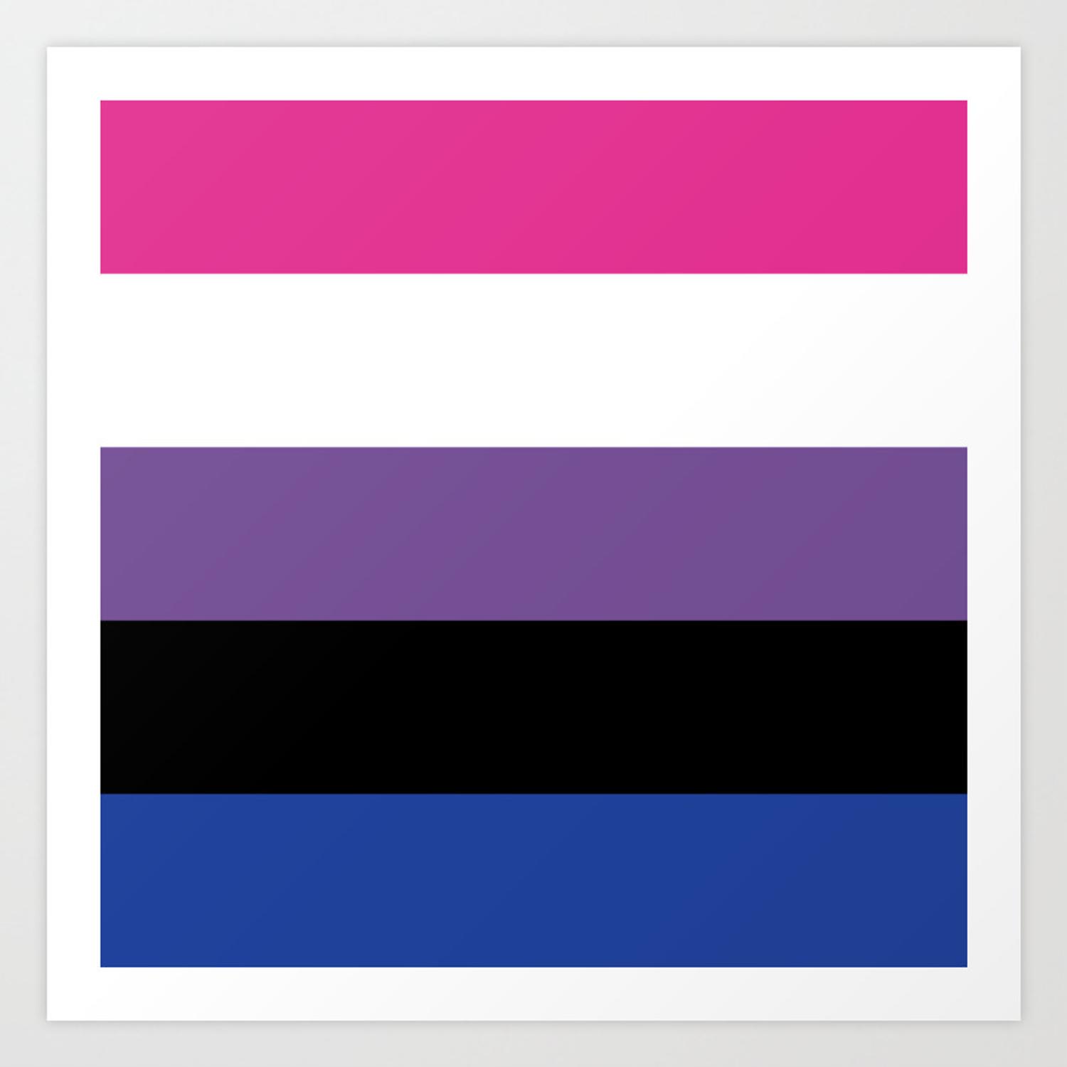 Gender Fluid Flag Art Print by lgbtliberation.