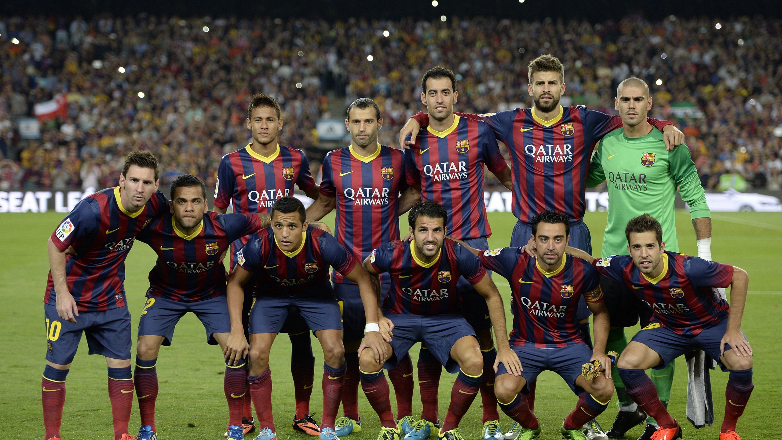 Download wallpaper 2560x1440 barcelona, club barcelona, composition