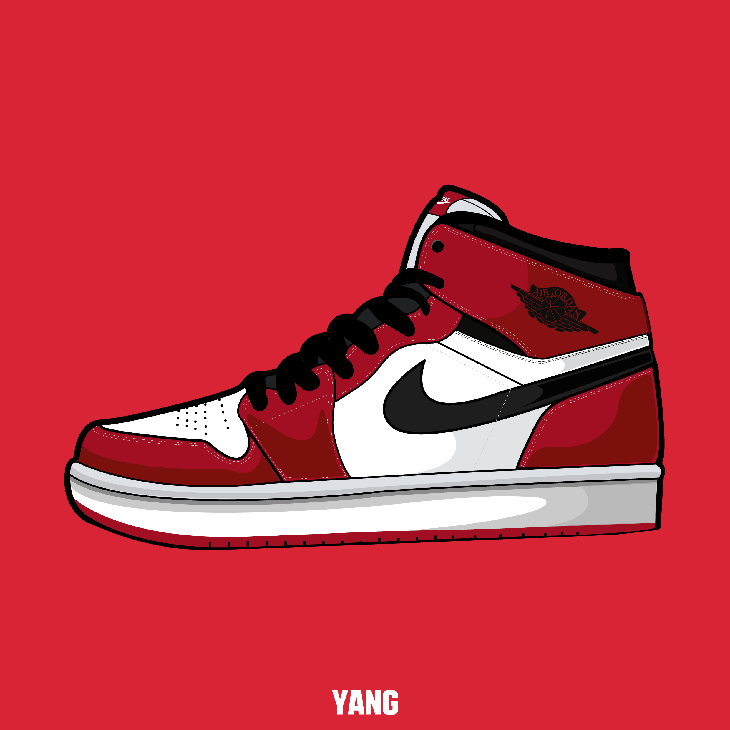 drawing, shoes, sneakers, nike, air, jordan, carmine, graphic, design