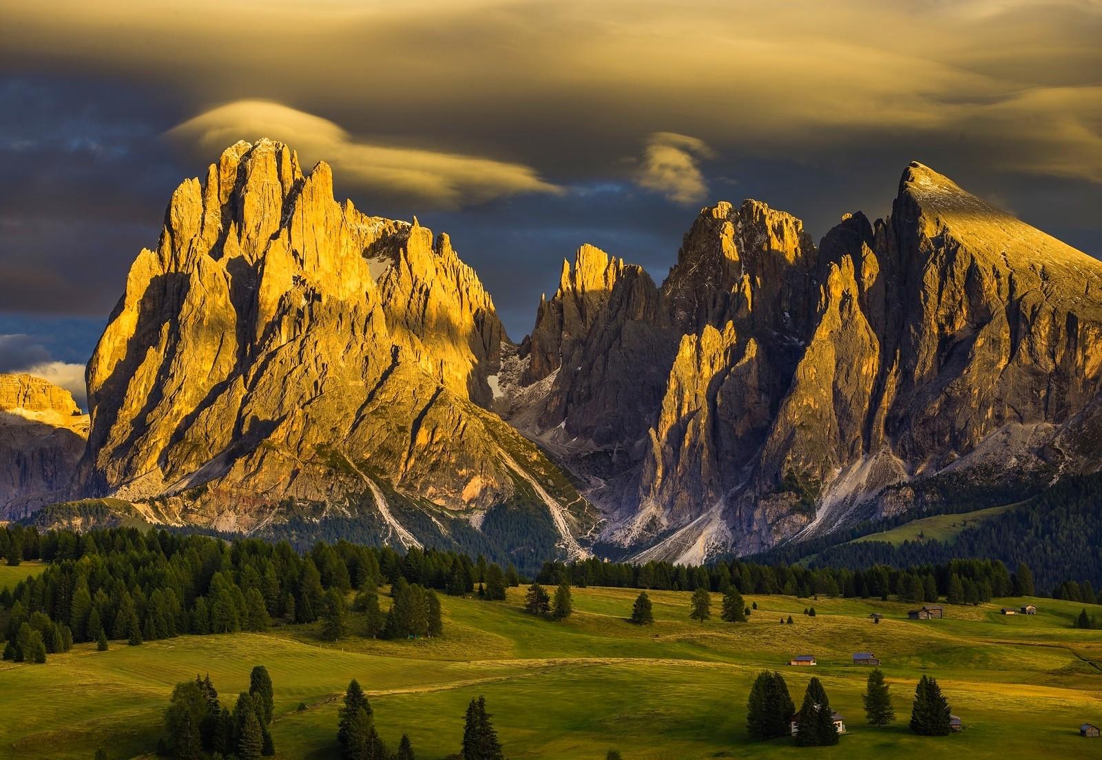 #green, #clouds, #Alps, #nature, #mountains, #Dolomites