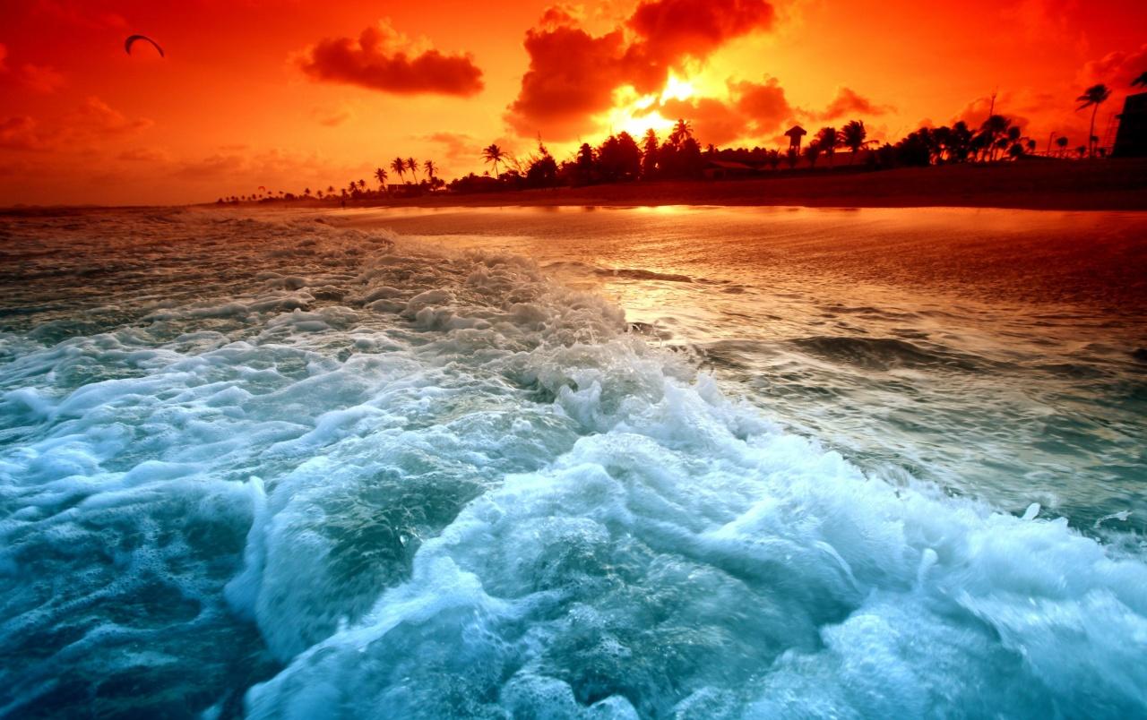 Paradise Beach Sunset wallpaper. Paradise Beach Sunset