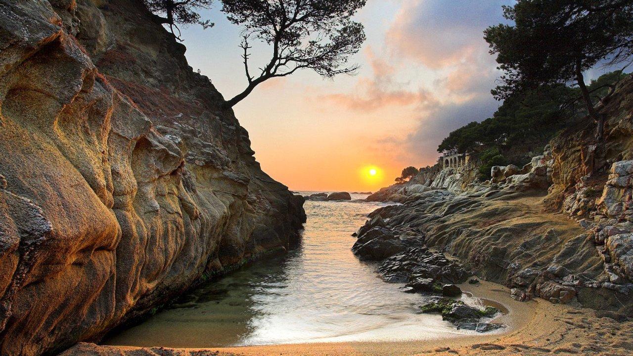 Sunset, In, Paradise, HD Sea Wallpaper, Sand, Ocean, Sun, Amazing