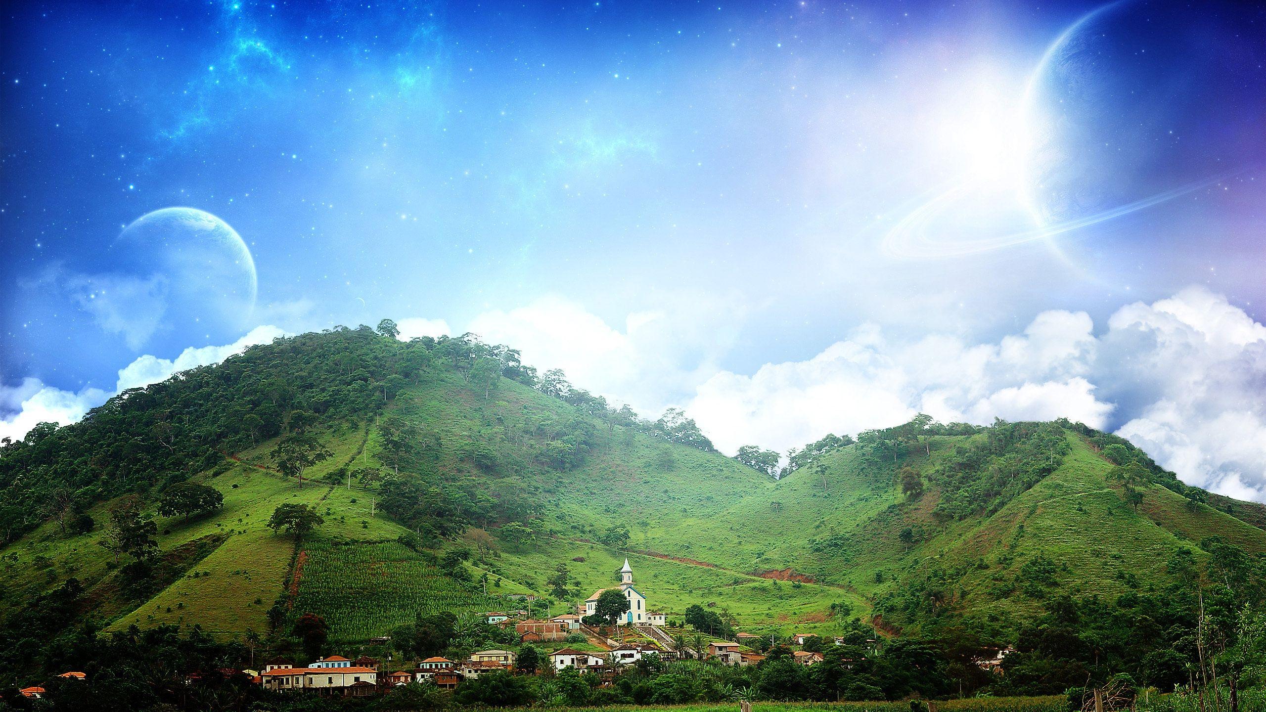 View of the village wallpaper. Wallpaper Wide HD