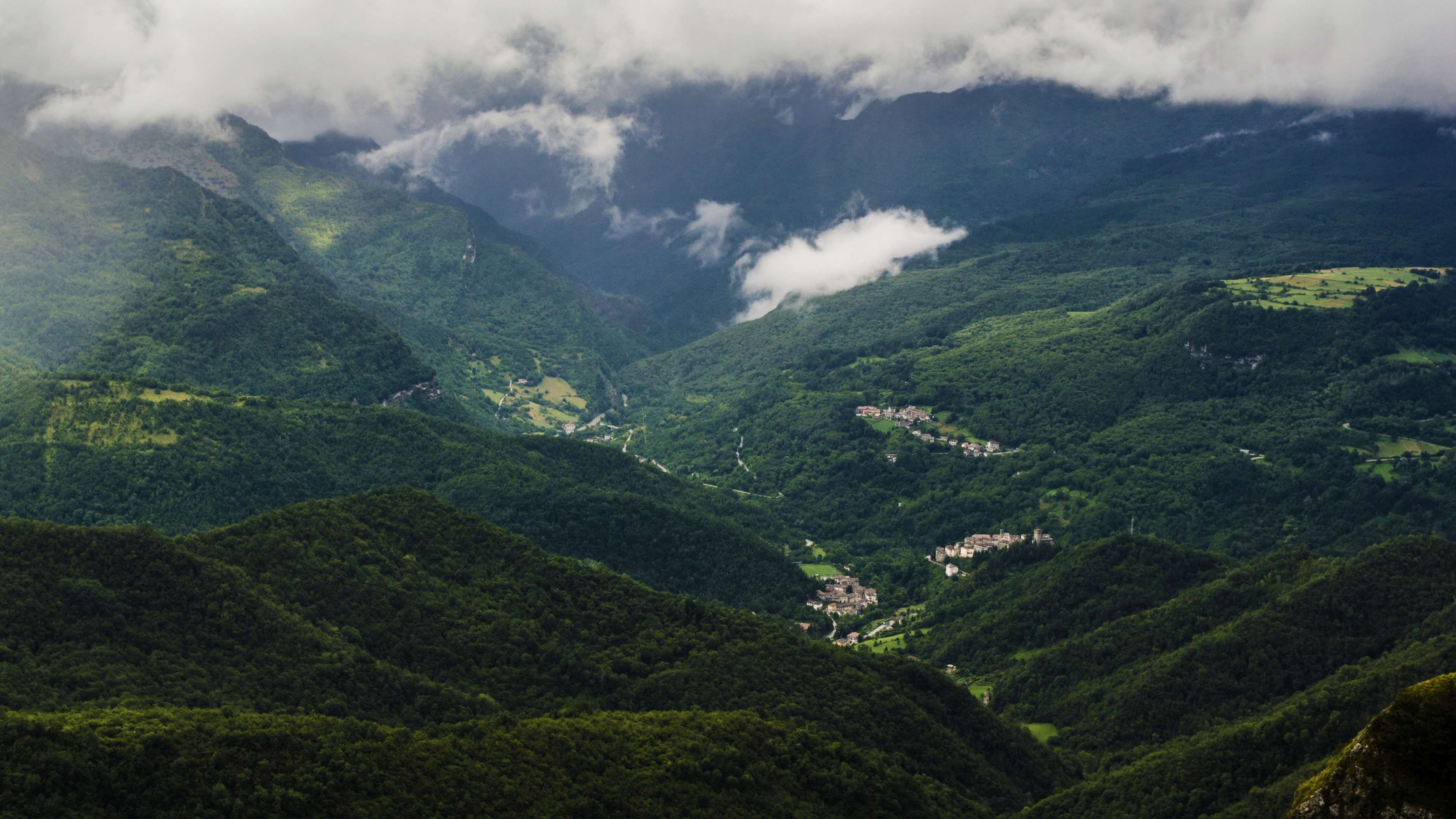 3840x2160 afterrain, cloudy, forest, italy, mountains