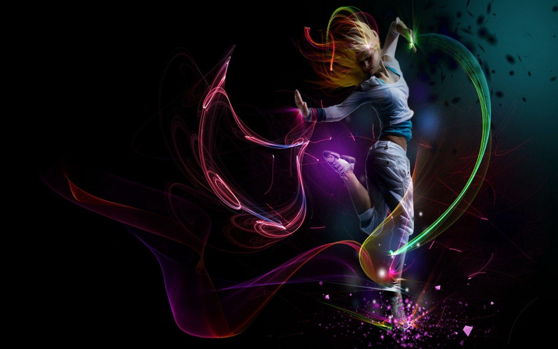 Dance Music Colored Black Wallpaper HD Desktop Wallpaper. Dance wallpaper, Music coloring, Music wallpaper