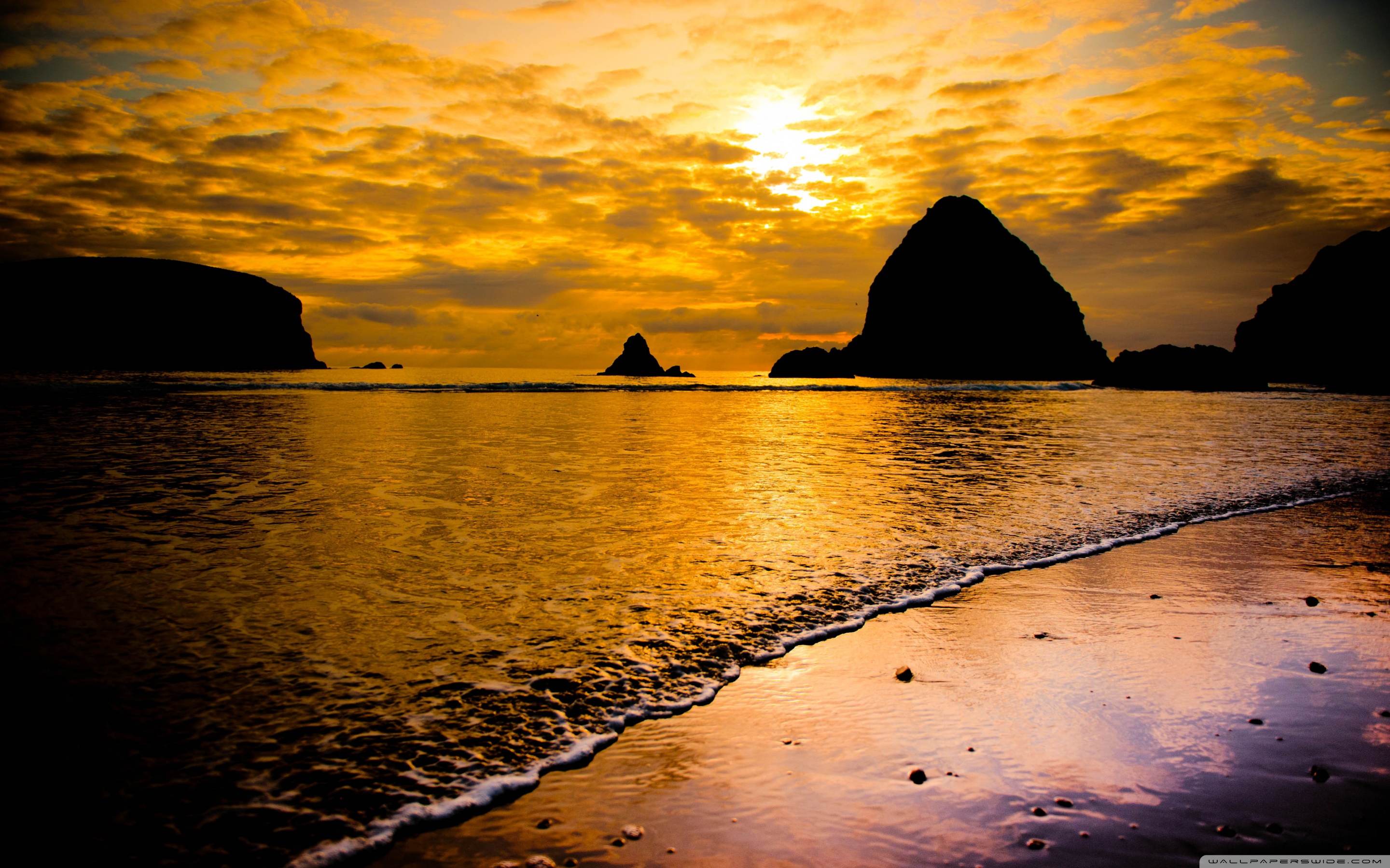 Golden Sea Wallpapers Wallpaper Cave