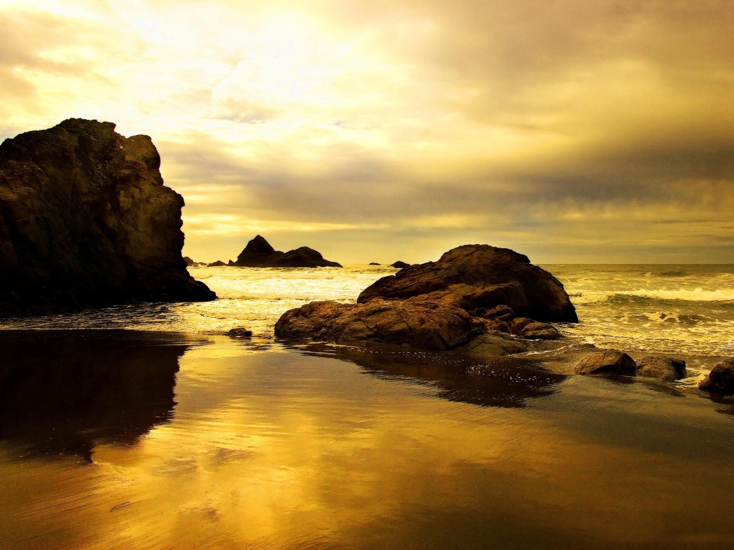 Golden beach background