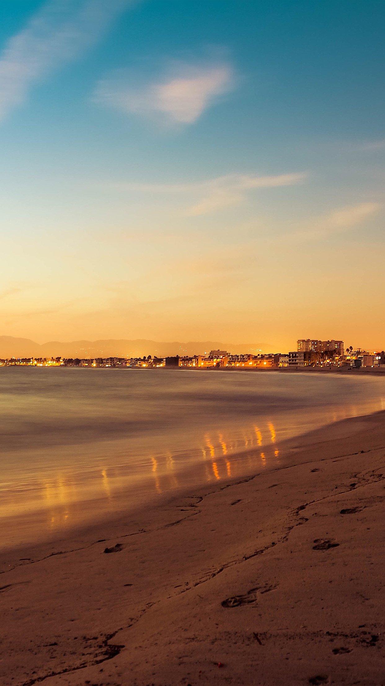 Beach Summer Evening Sand Golden Waves iPhone HD Wallpaper HD