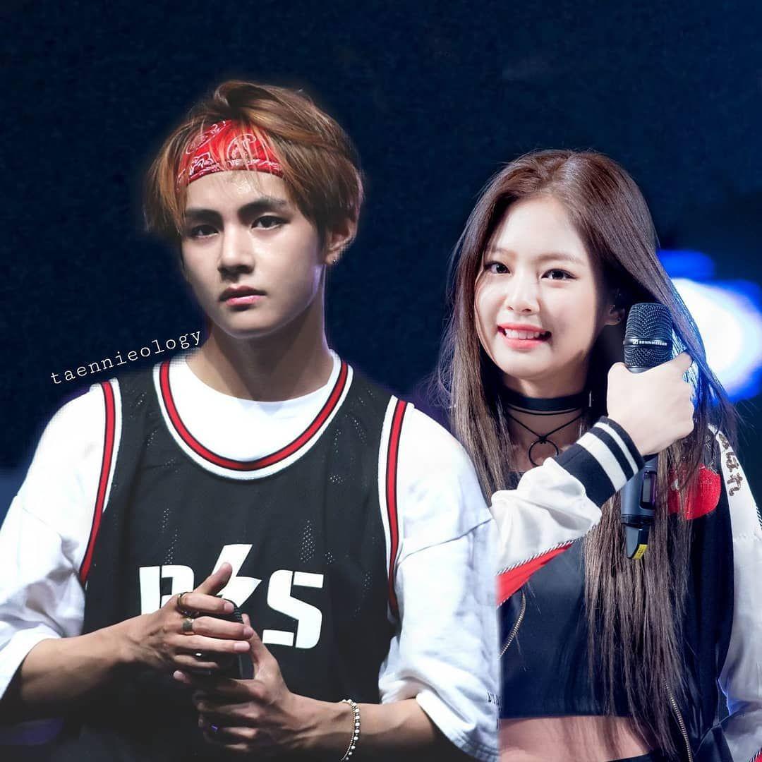 It's looks like someone Touched Jennie and Taehyung saw and got mad