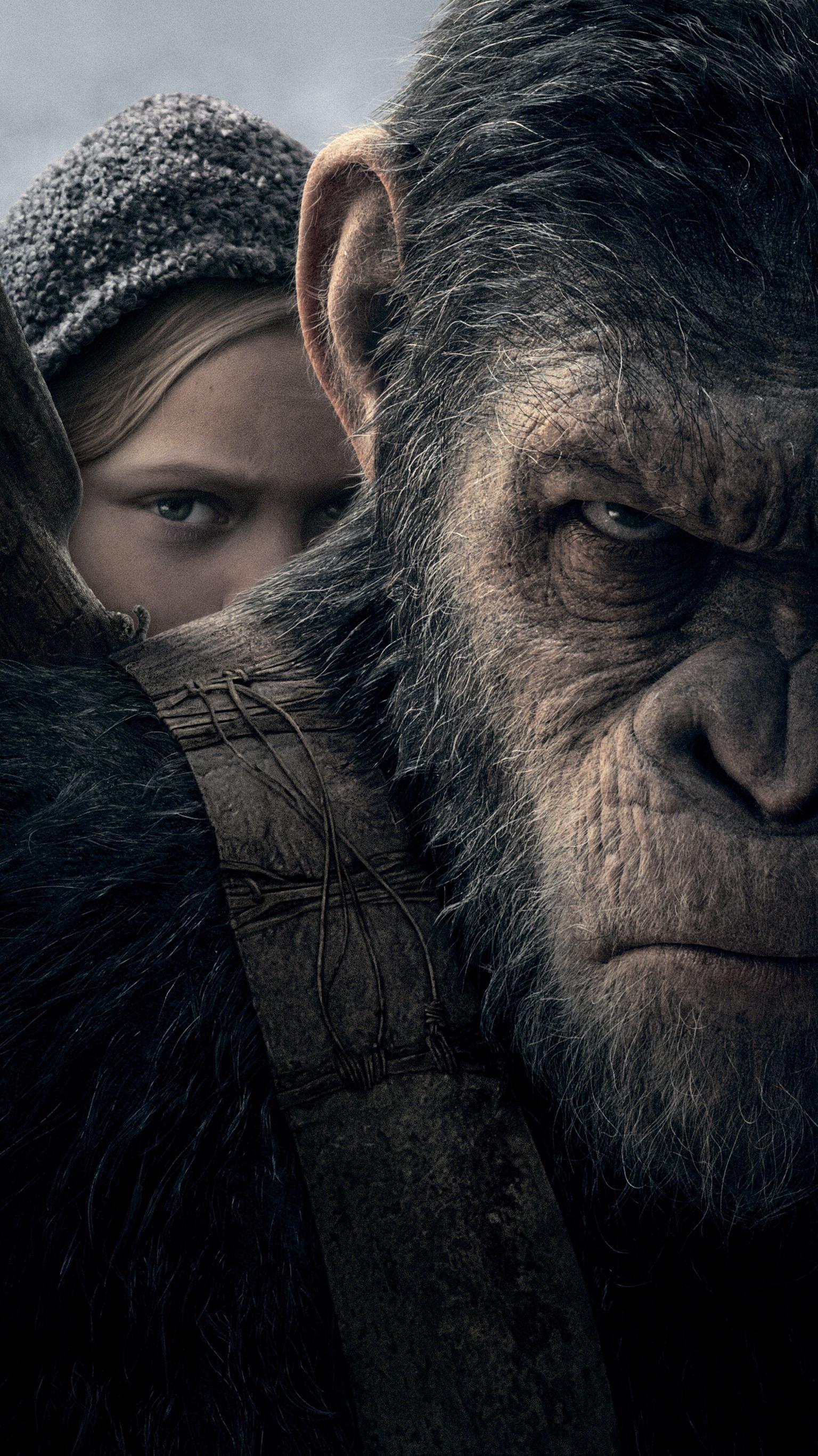 War for the Planet of the Apes (2017) Phone Wallpaper in 2020