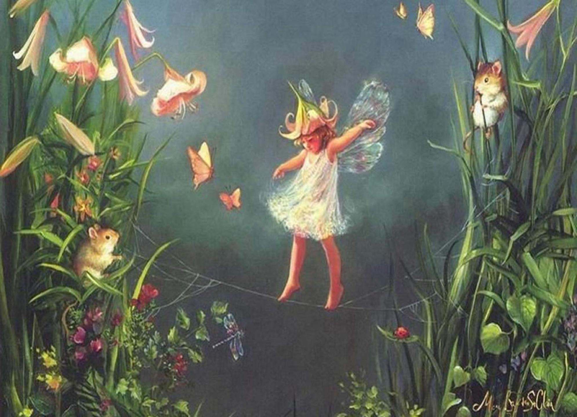 Cute fairies wallpaper
