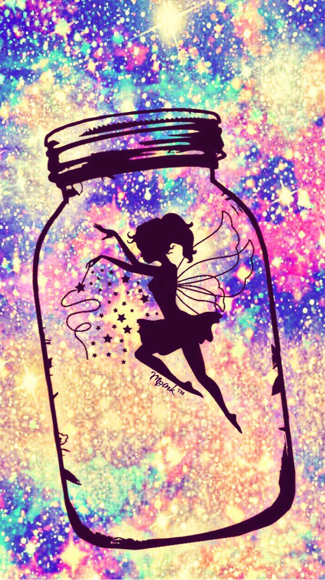 Fairy In A Jar Galaxy Wallpaper #androidwallpaper #iphonewallpaper