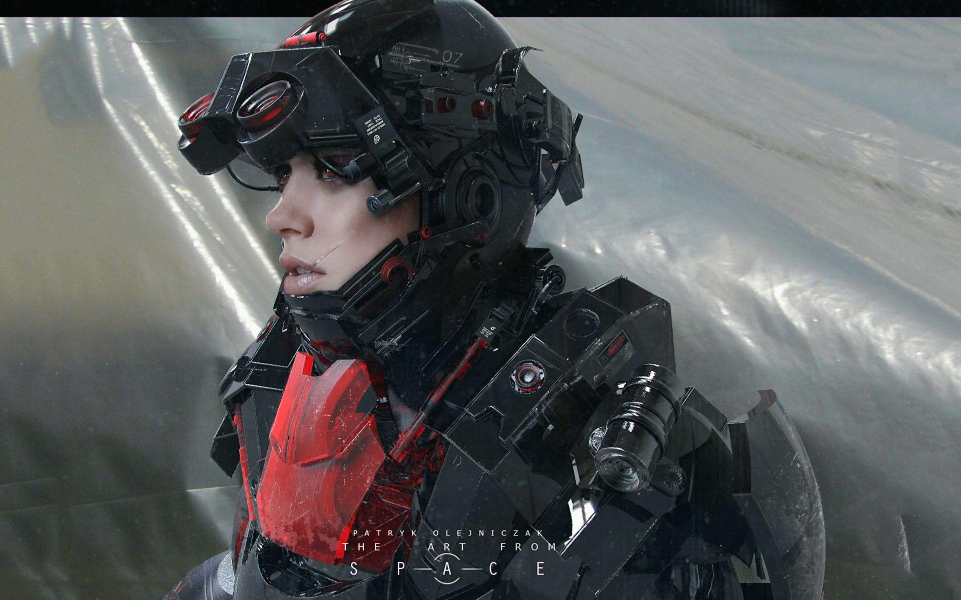 Sci Fi Soldier Concept. Fantasy Future Girl Soldier Wallpaper