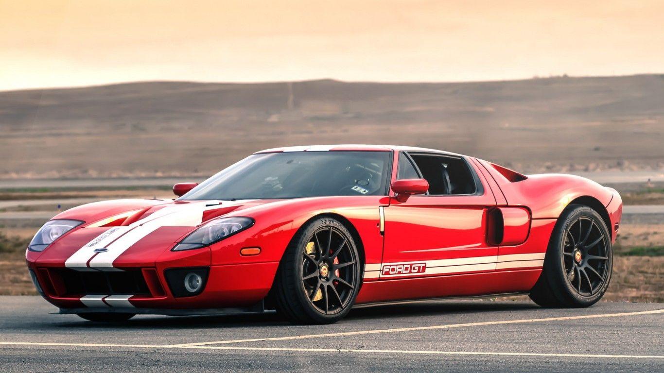 Download wallpaper ford, gt, red, black, wheels, white, stripes