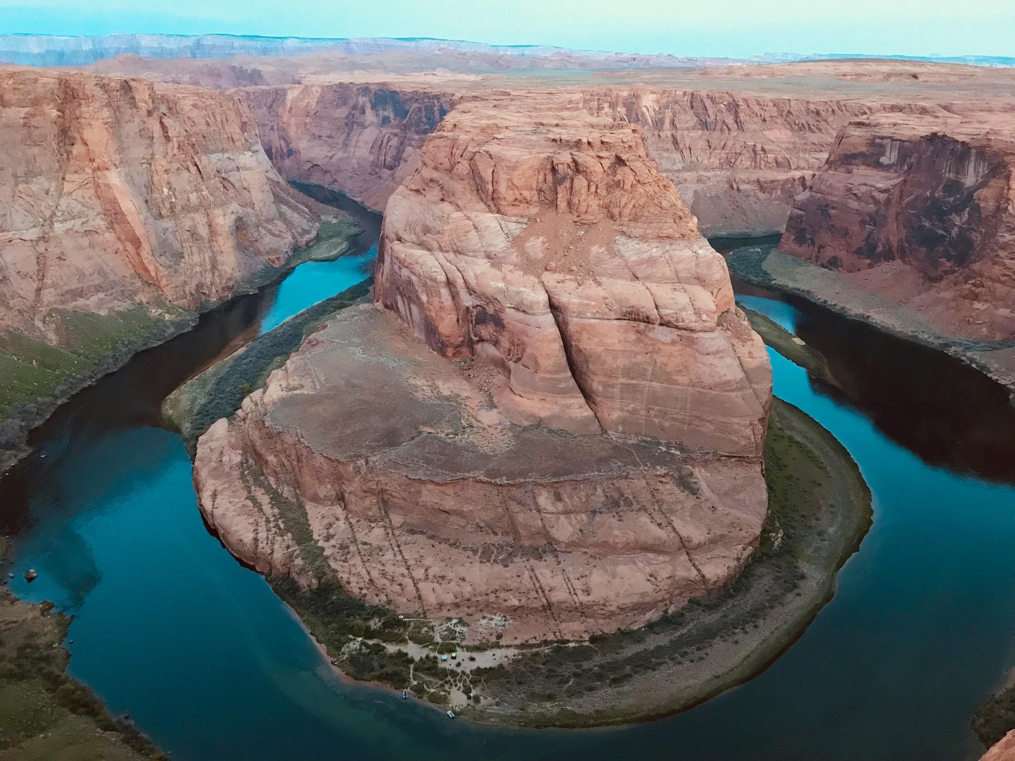 Here's Glen Canyon, where the Colorado River gets dammed, bent
