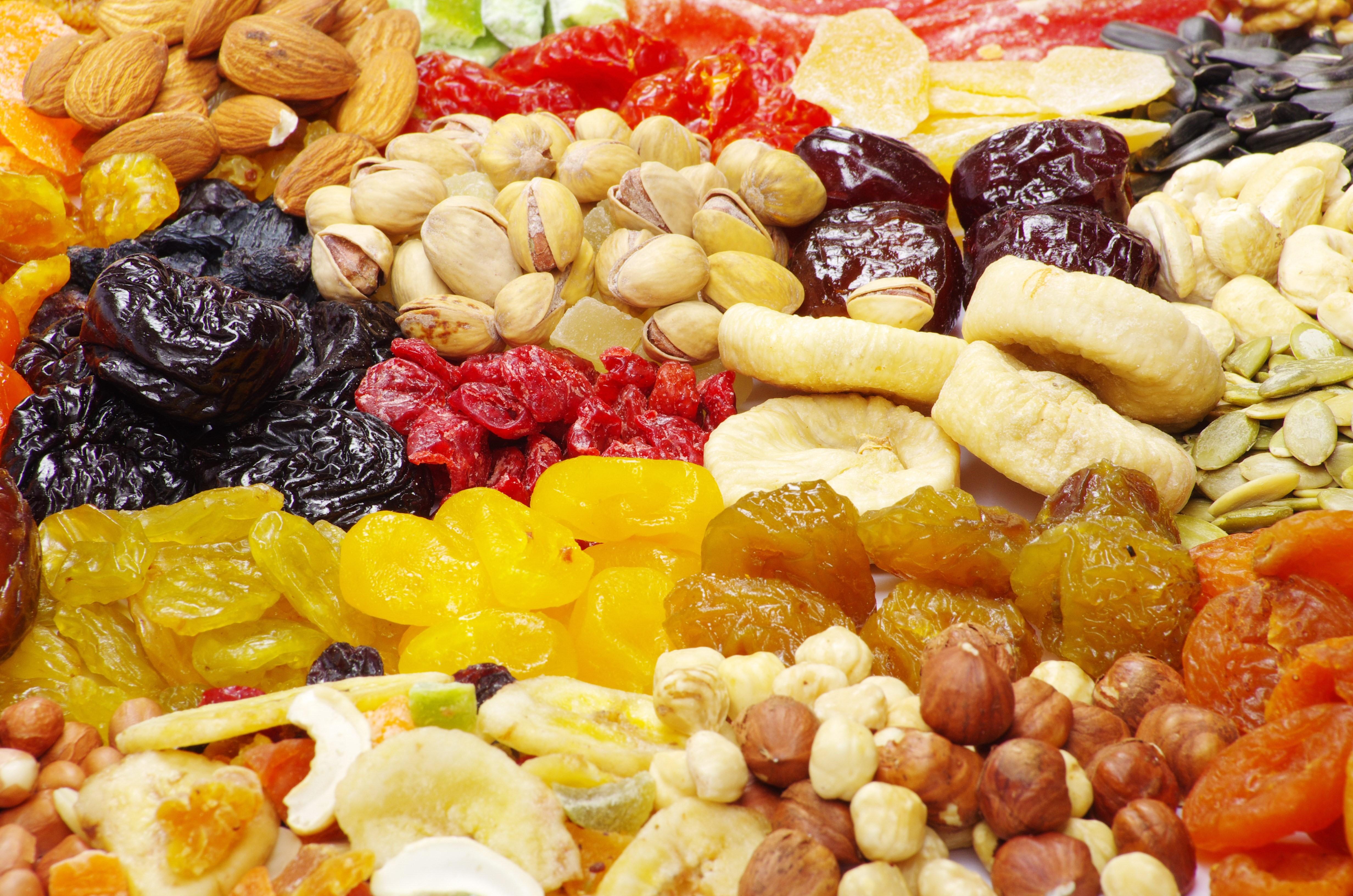 Heap, Dried fruit, Candied fruit, Nuts wallpaper