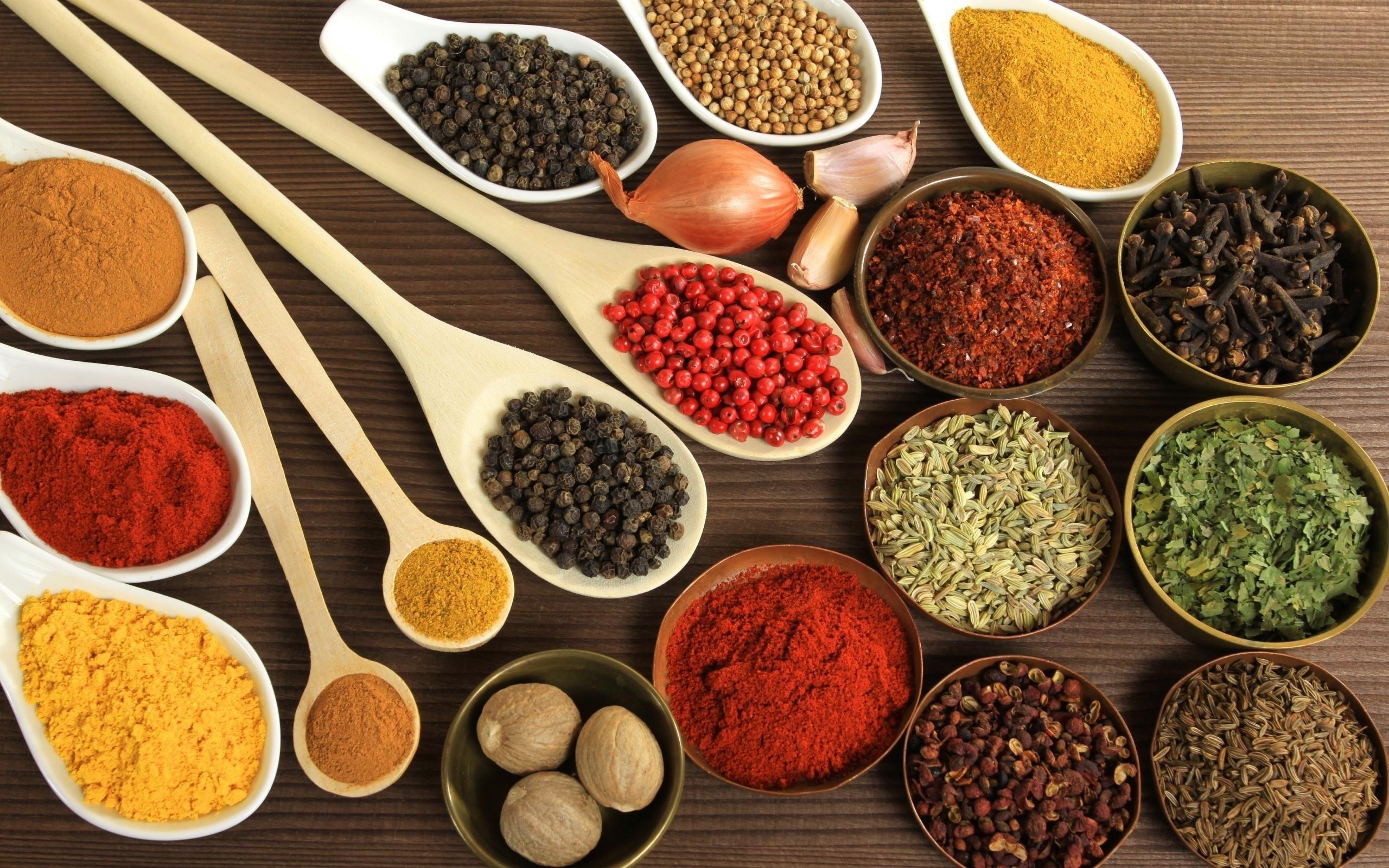 Spices, Dried, Nuts, Crockery wallpaper and background