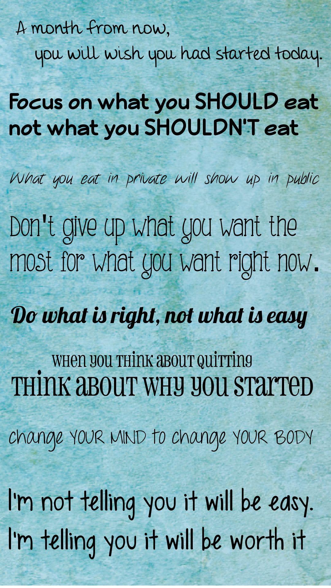 Weight Loss Motivation Quotes Phone Wallpaper for Galaxy S4