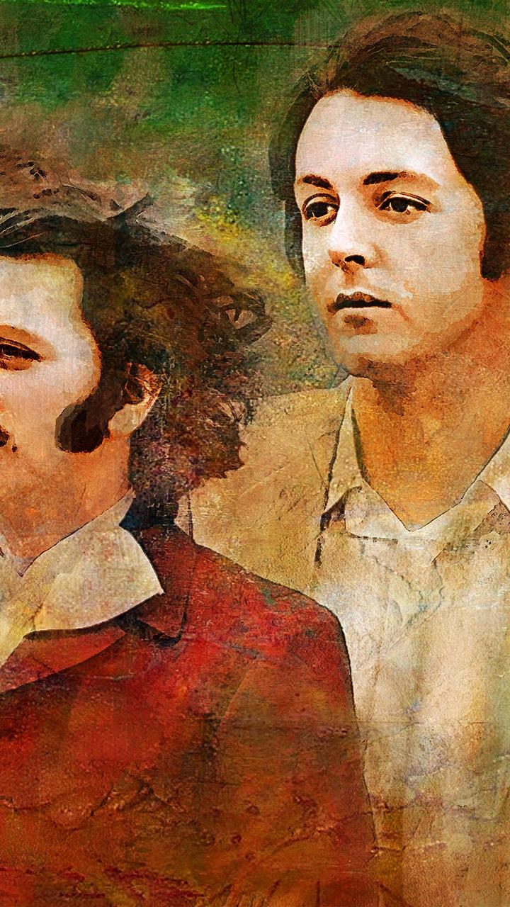 Download wallpaper 720x1280 the beatles, john lennon, paul mccartney