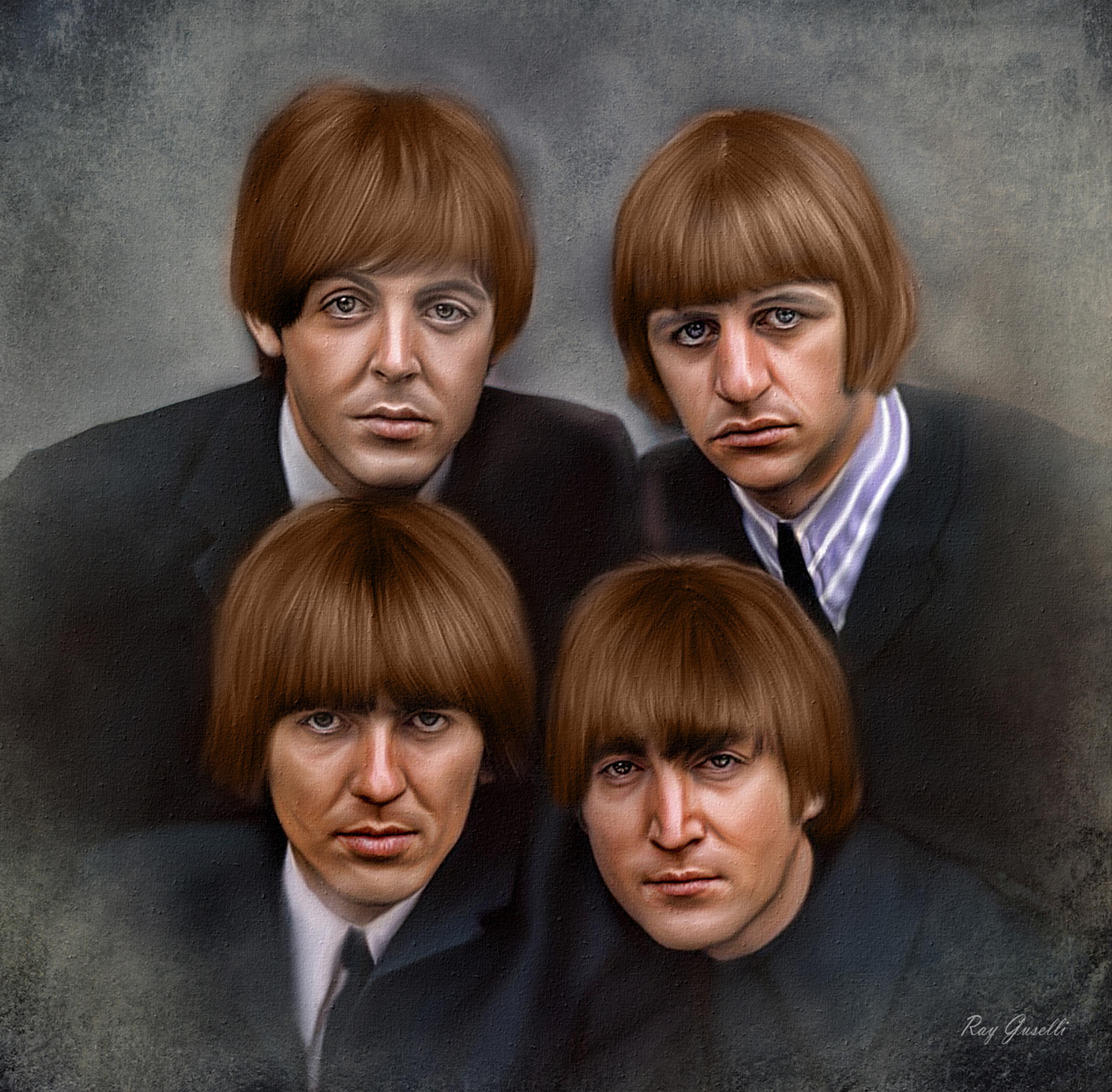 Picture John Lennon The Beatles Paul McCartney, George 3600x3535