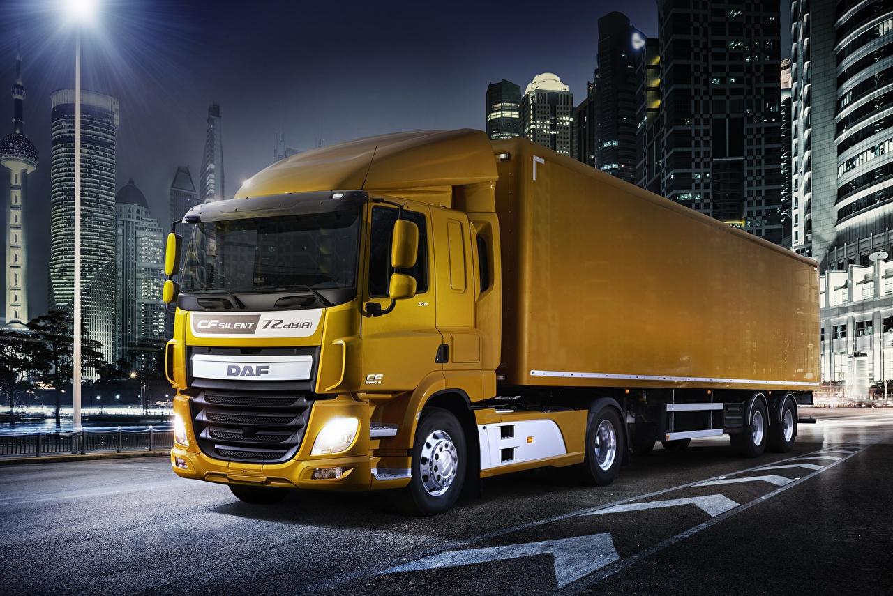 Wallpaper lorry DAF Trucks Yellow Cars