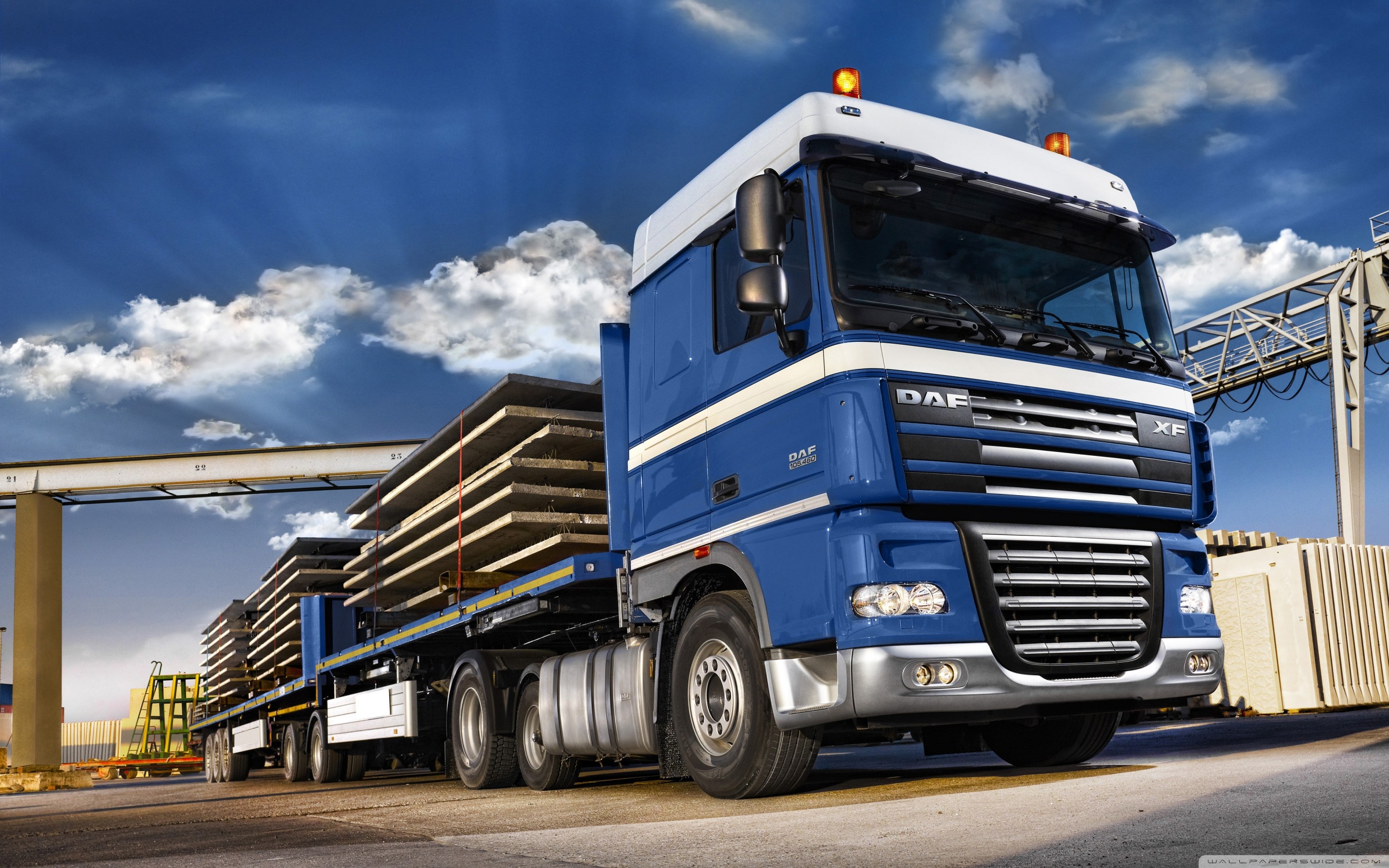 Blue DAF XF105 Truck ❤ 4K HD Desktop Wallpaper for 4K Ultra HD TV