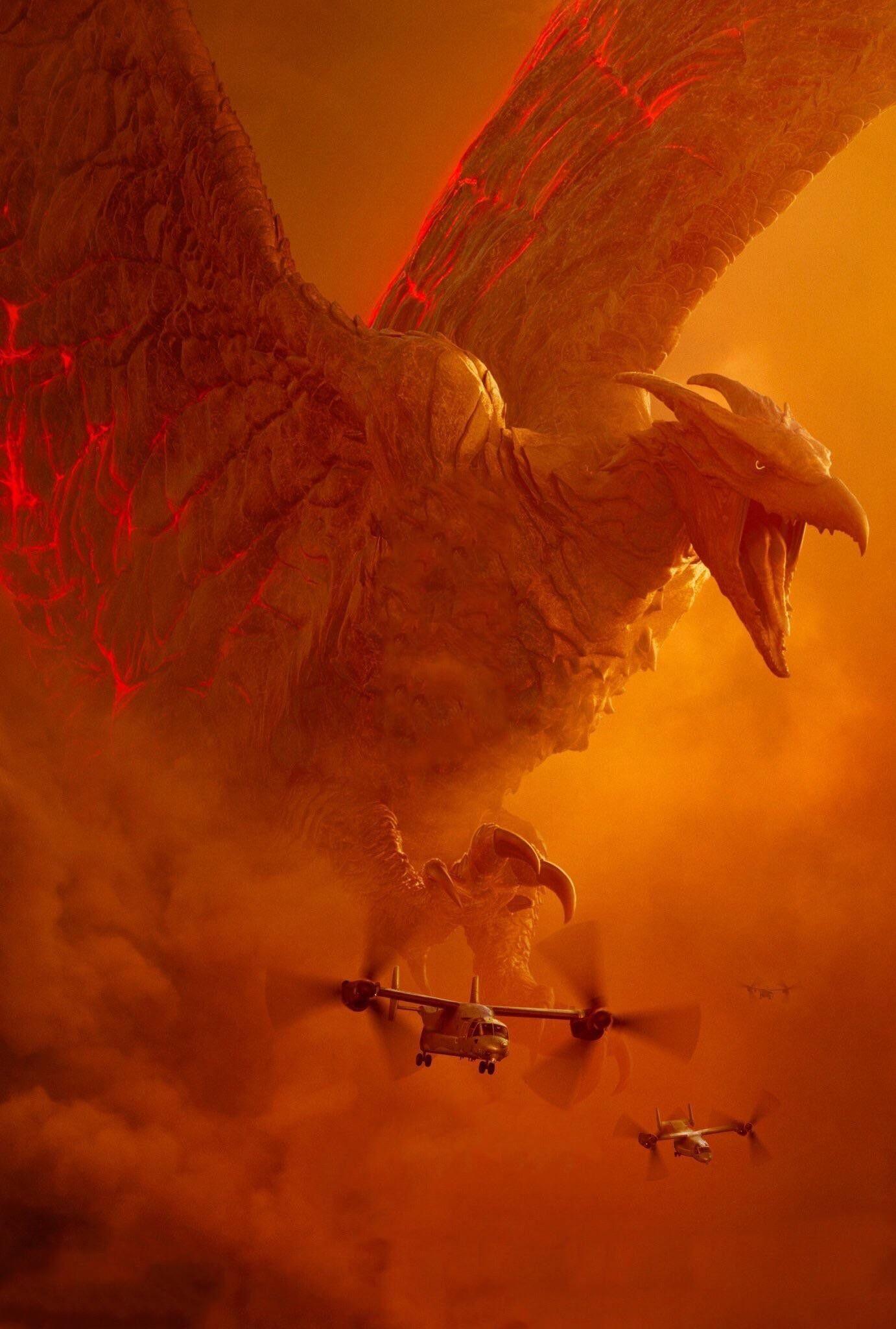 Official Rodan 2019 Poster Textless. Godzilla. Godzilla