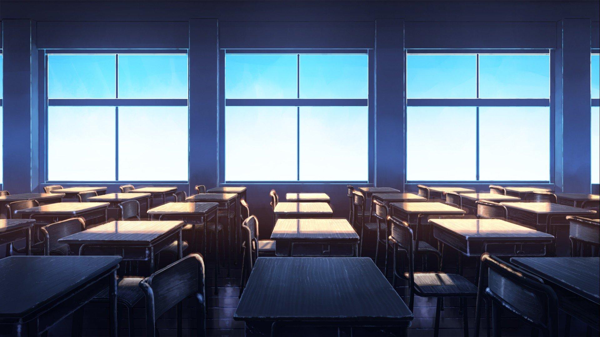 Classroom (Anime Background)  Anime background, Anime wallpaper