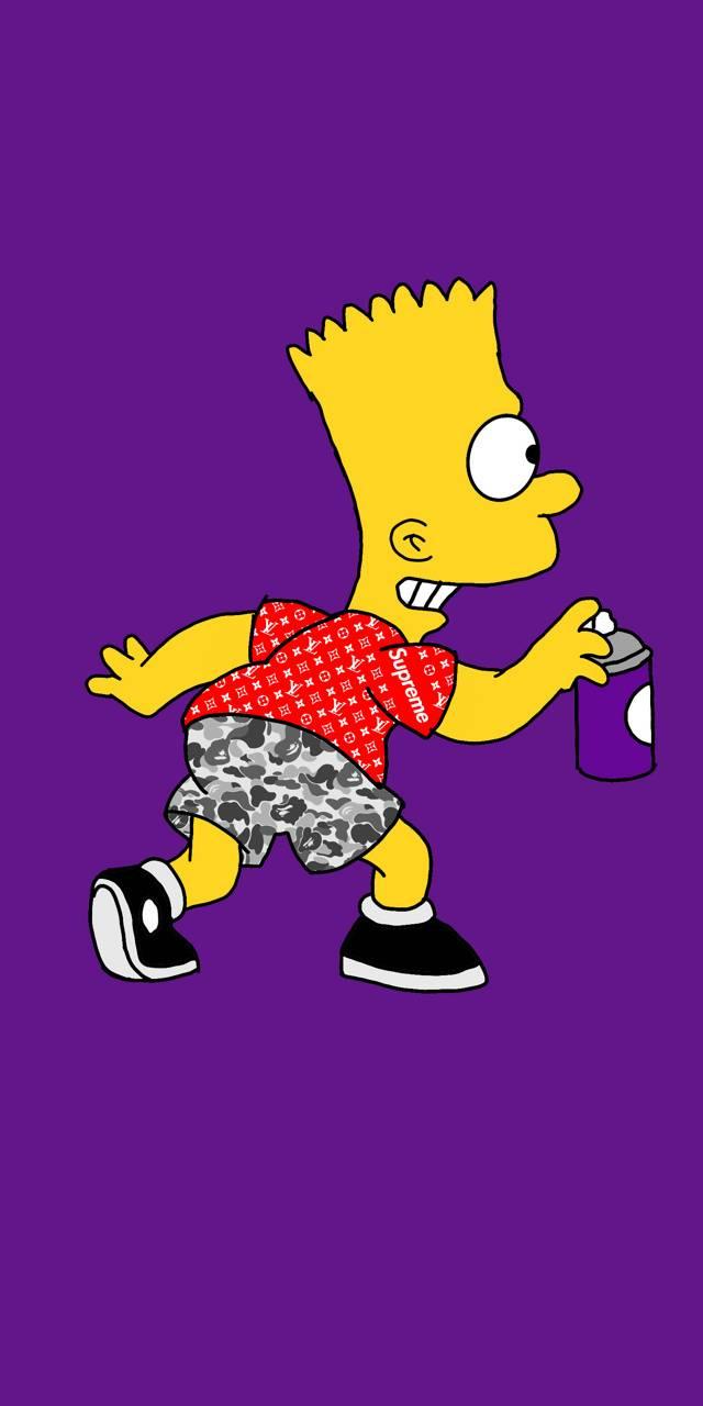 Bape Bart purple Wallpaper